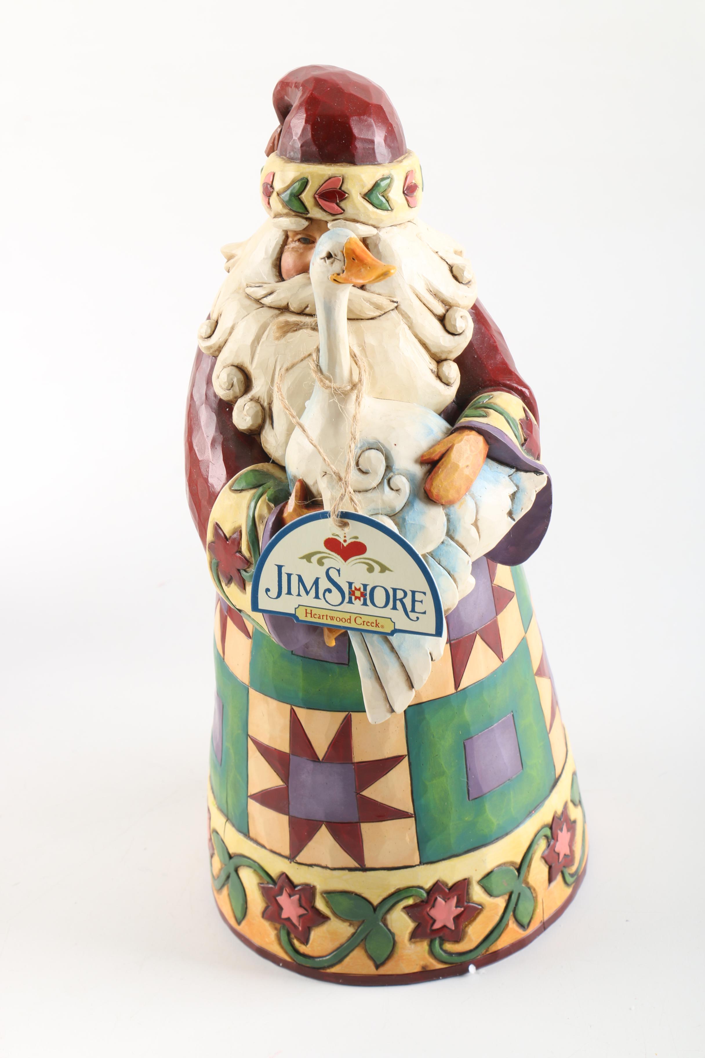 Jim Shore Christmas Decor including Ornament and Snow Globe