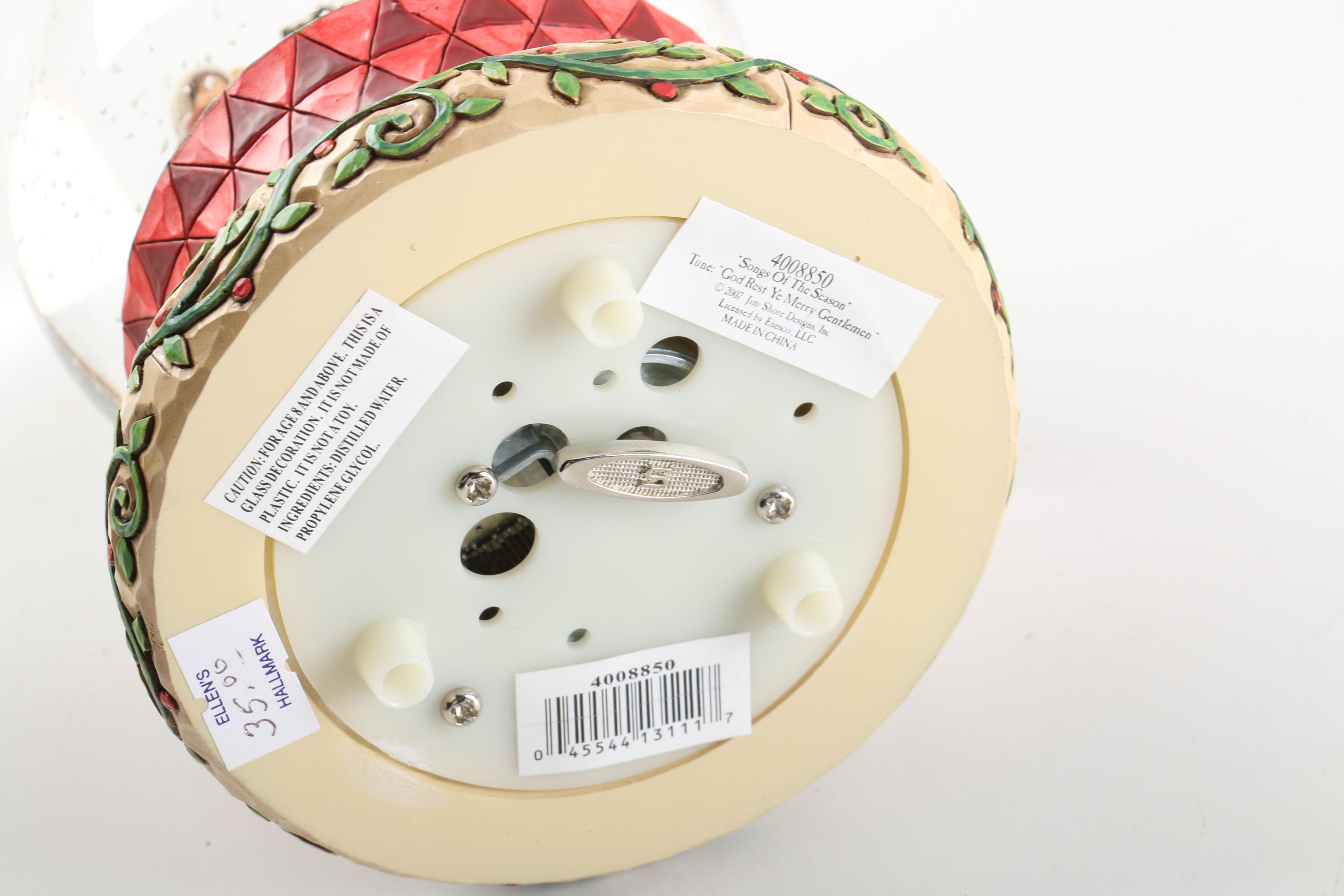 Jim Shore Christmas Decor including Ornament and Snow Globe