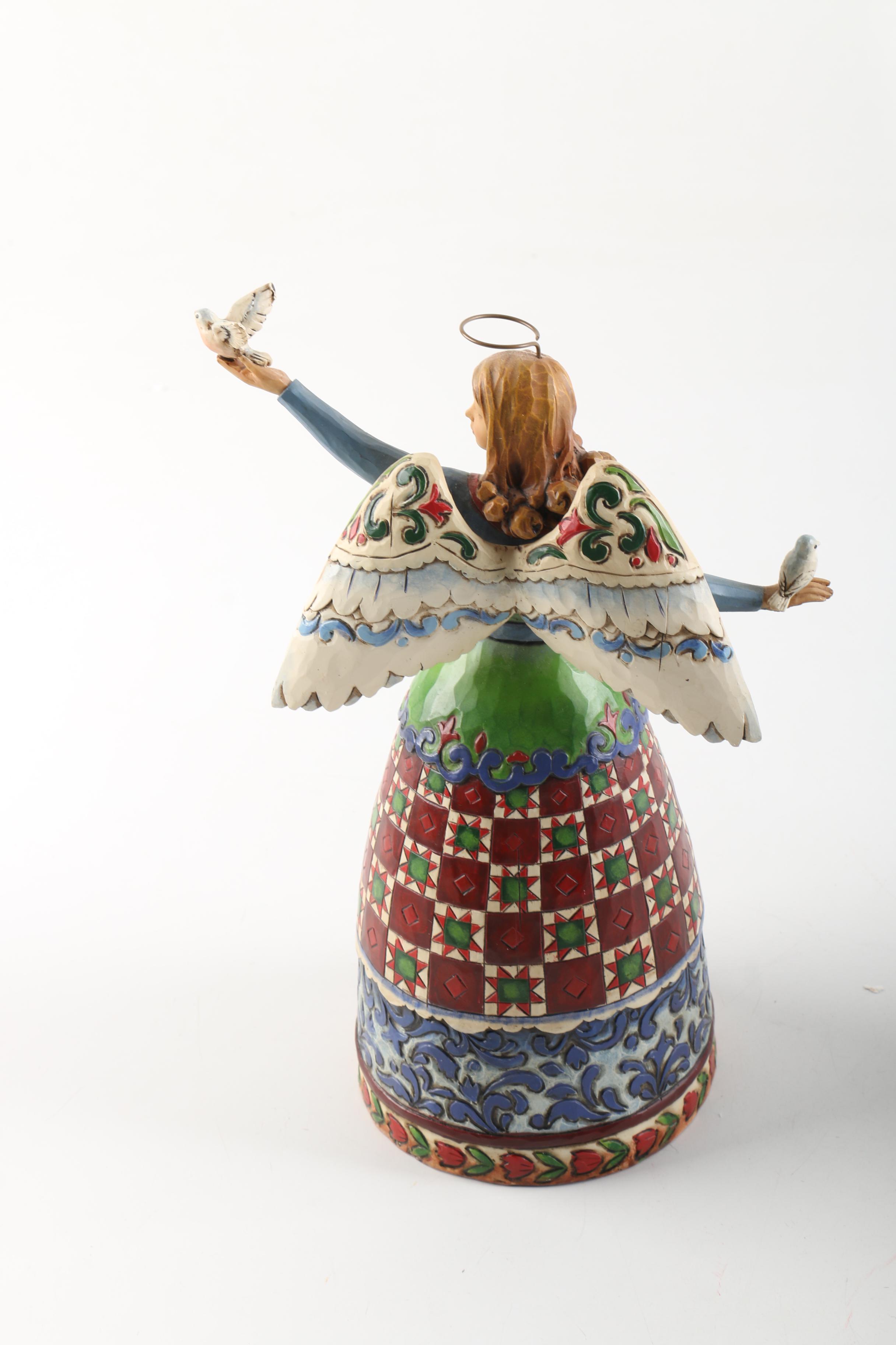 Jim Shore Christmas Decor including Ornament and Snow Globe