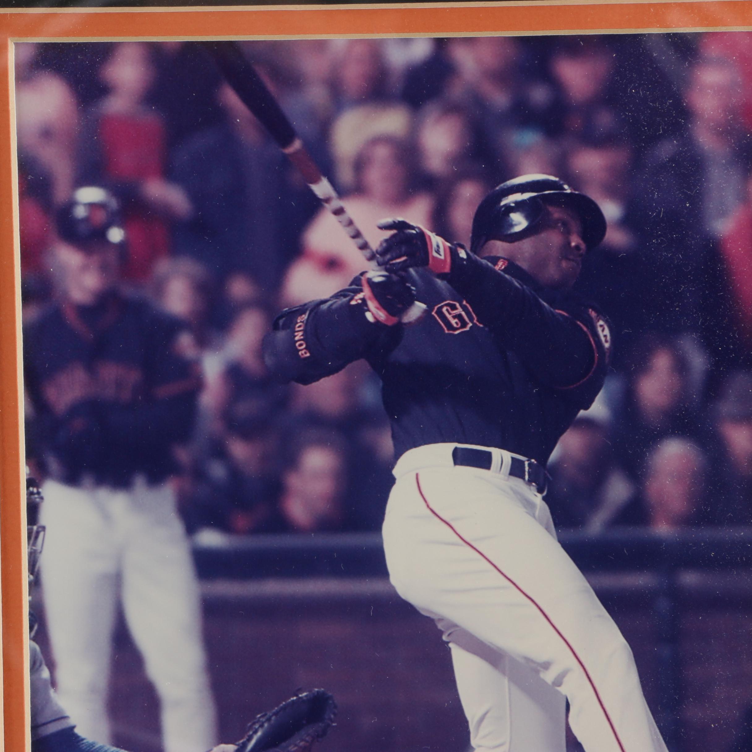 The Highland Mint Framed Game Worn Barry Bonds Pants Swatch and Photograph