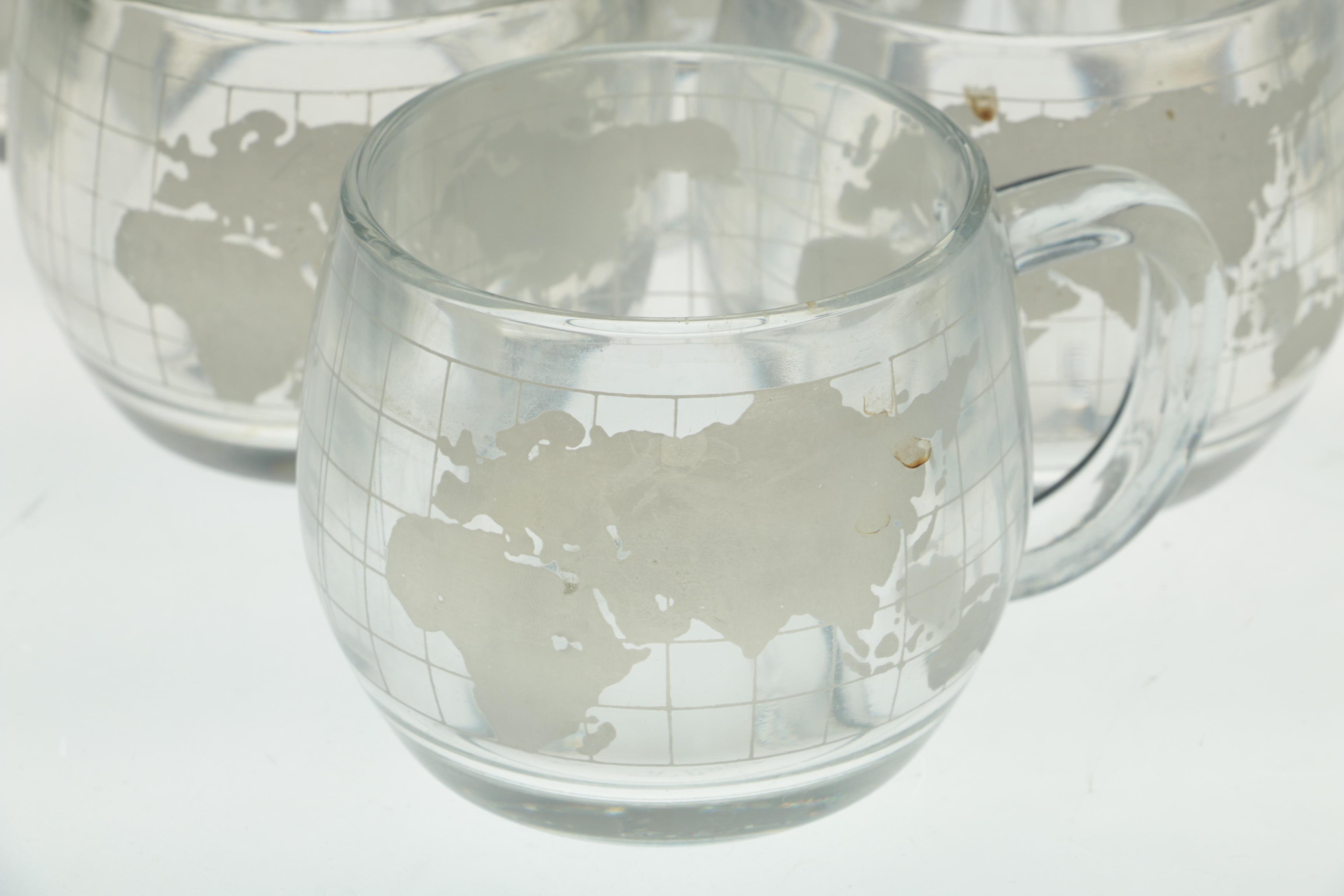 Vintage Nestle Globe World Mugs and Creamer Pitchers 1970s