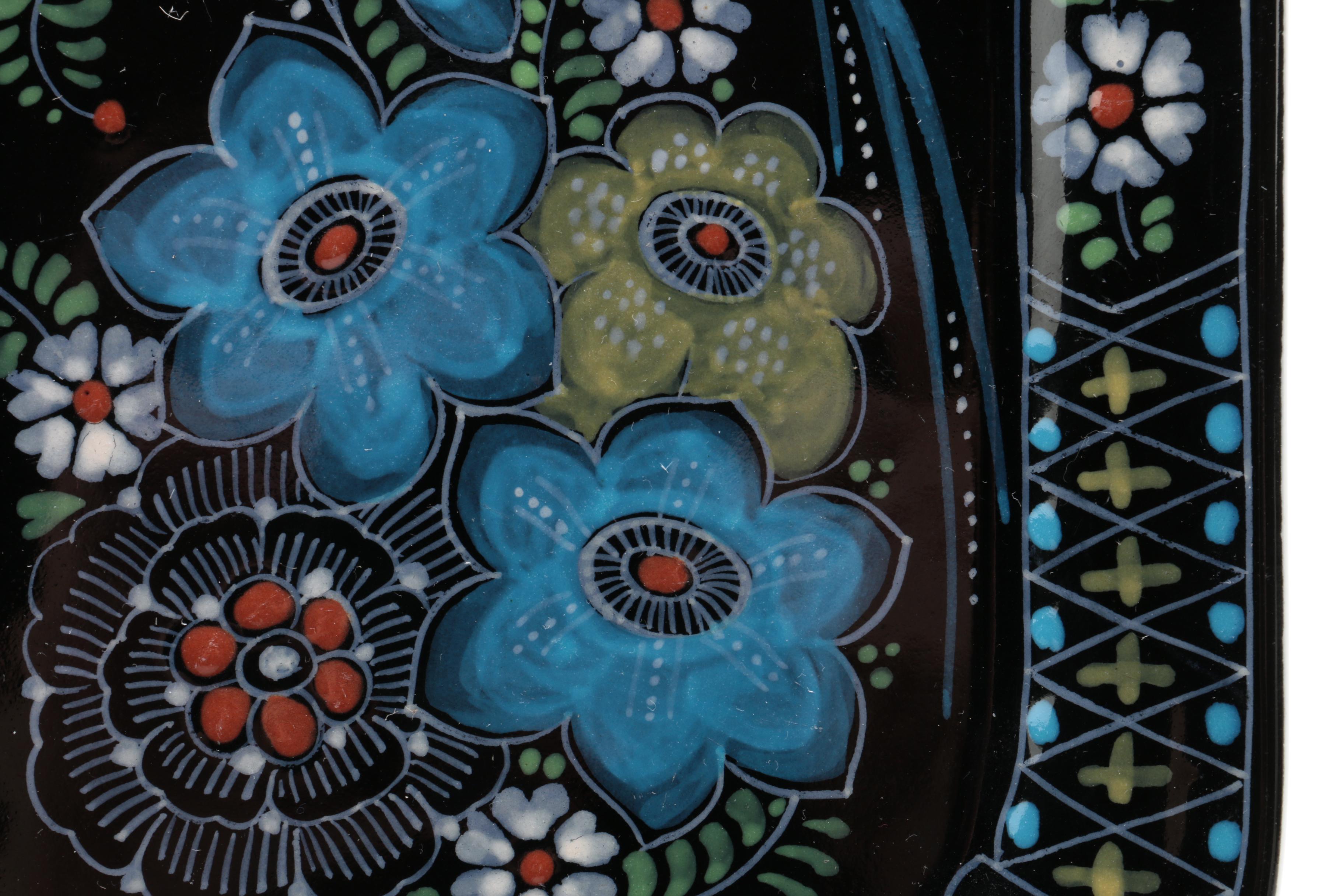 Decorative Hand-Painted Delft Earthenware Plates