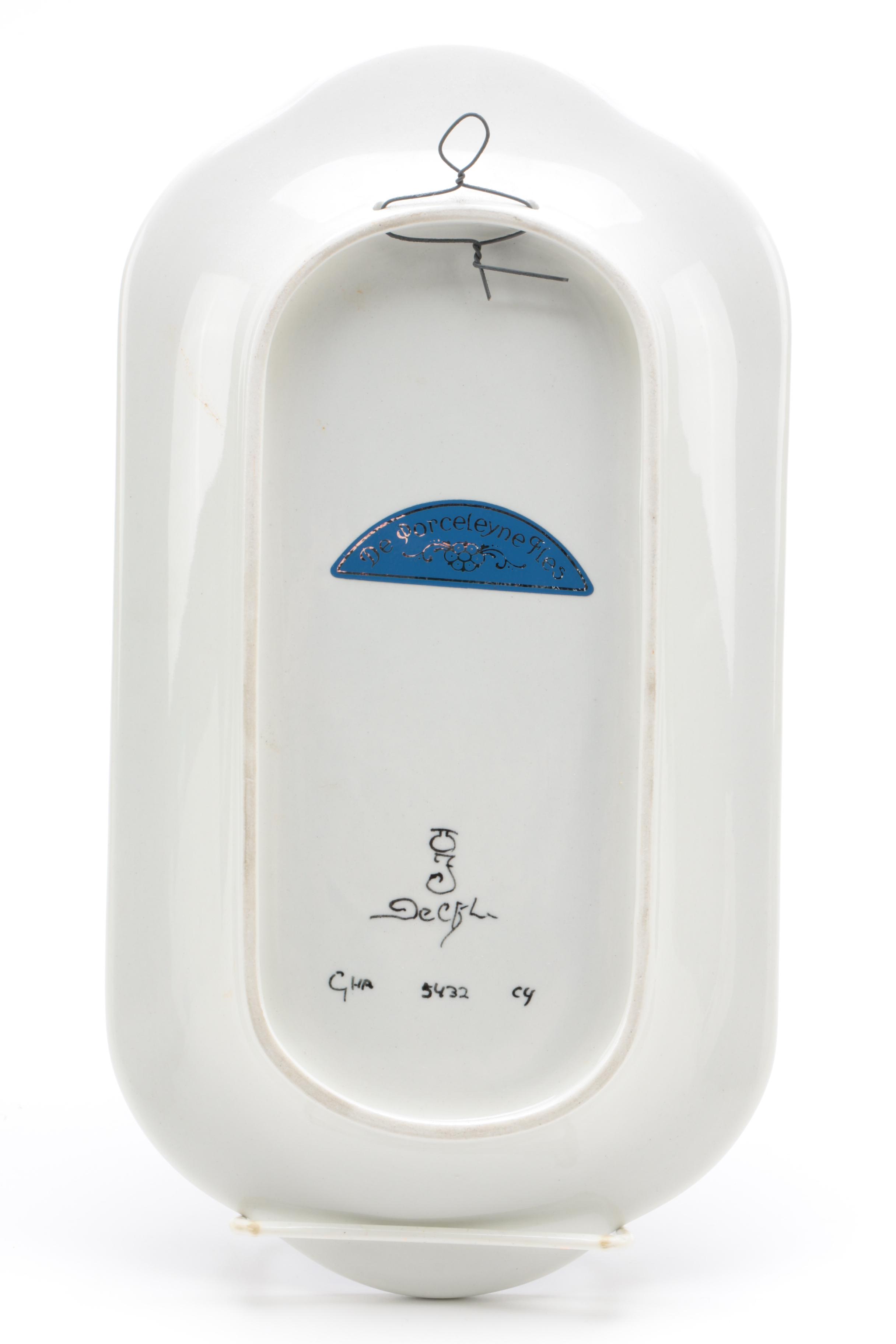 Decorative Hand-Painted Delft Earthenware Plates