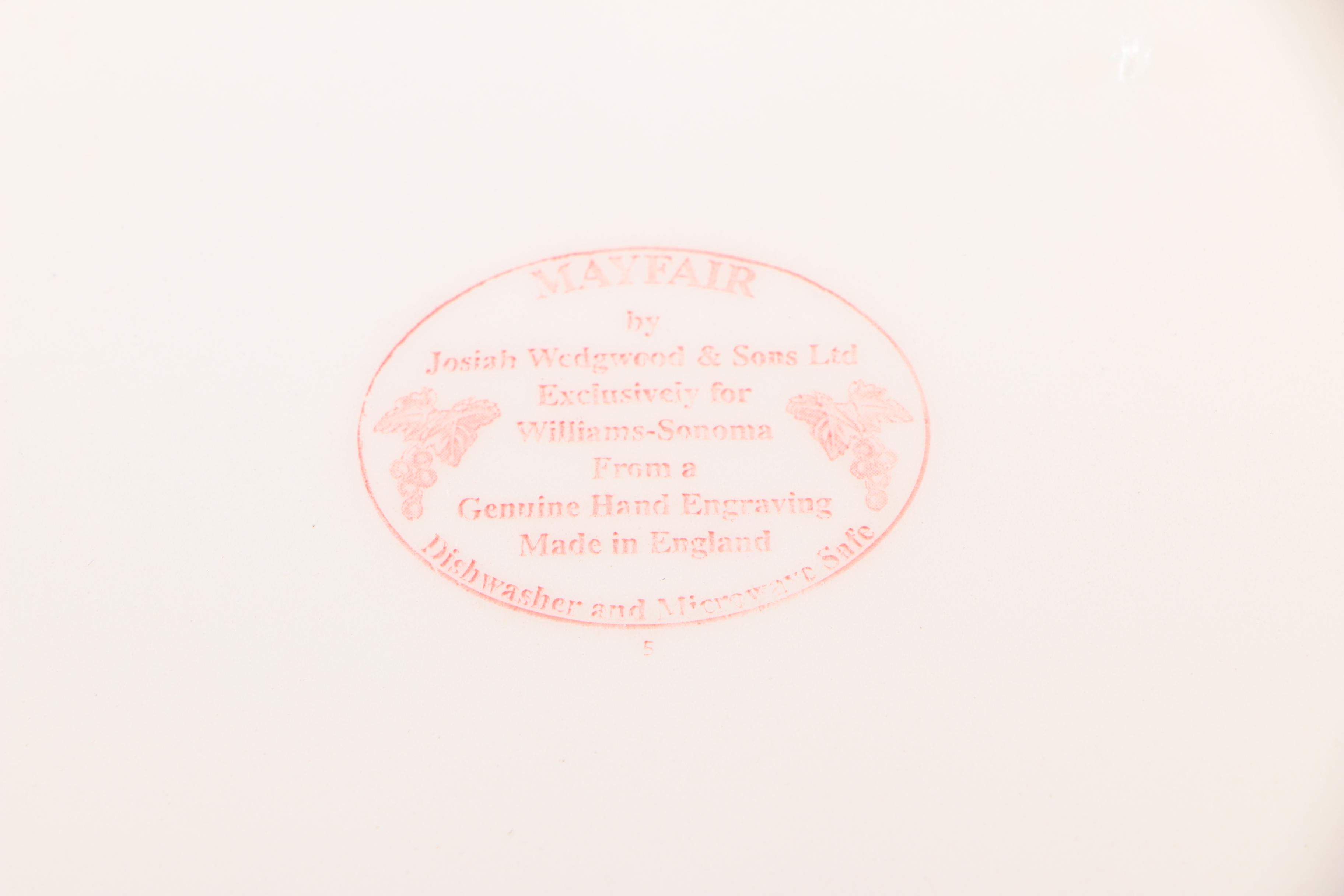 Wedgwood "Mayfair", "Saint Nick" and "Snowy Village" Williams-Sonoma Tableware