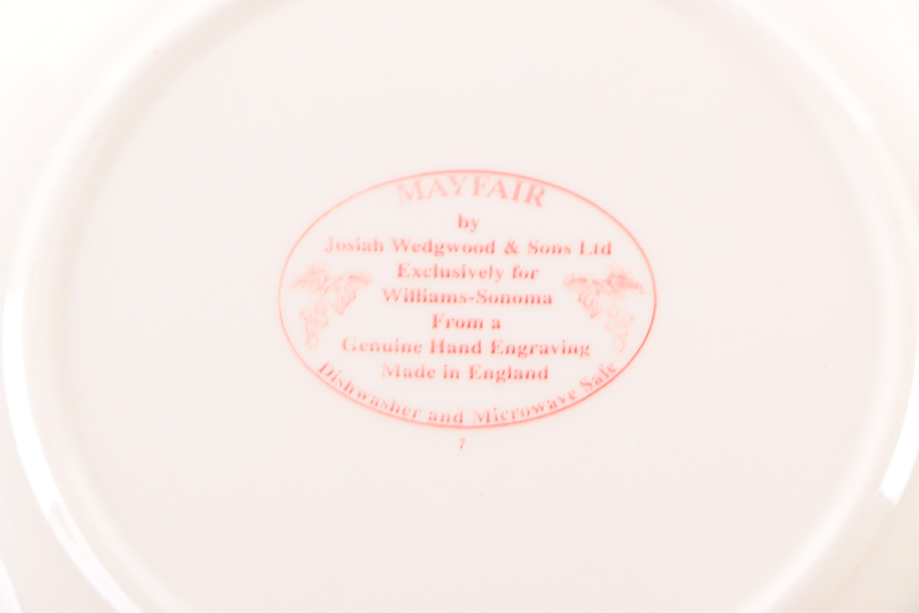 Wedgwood "Mayfair", "Saint Nick" and "Snowy Village" Williams-Sonoma Tableware
