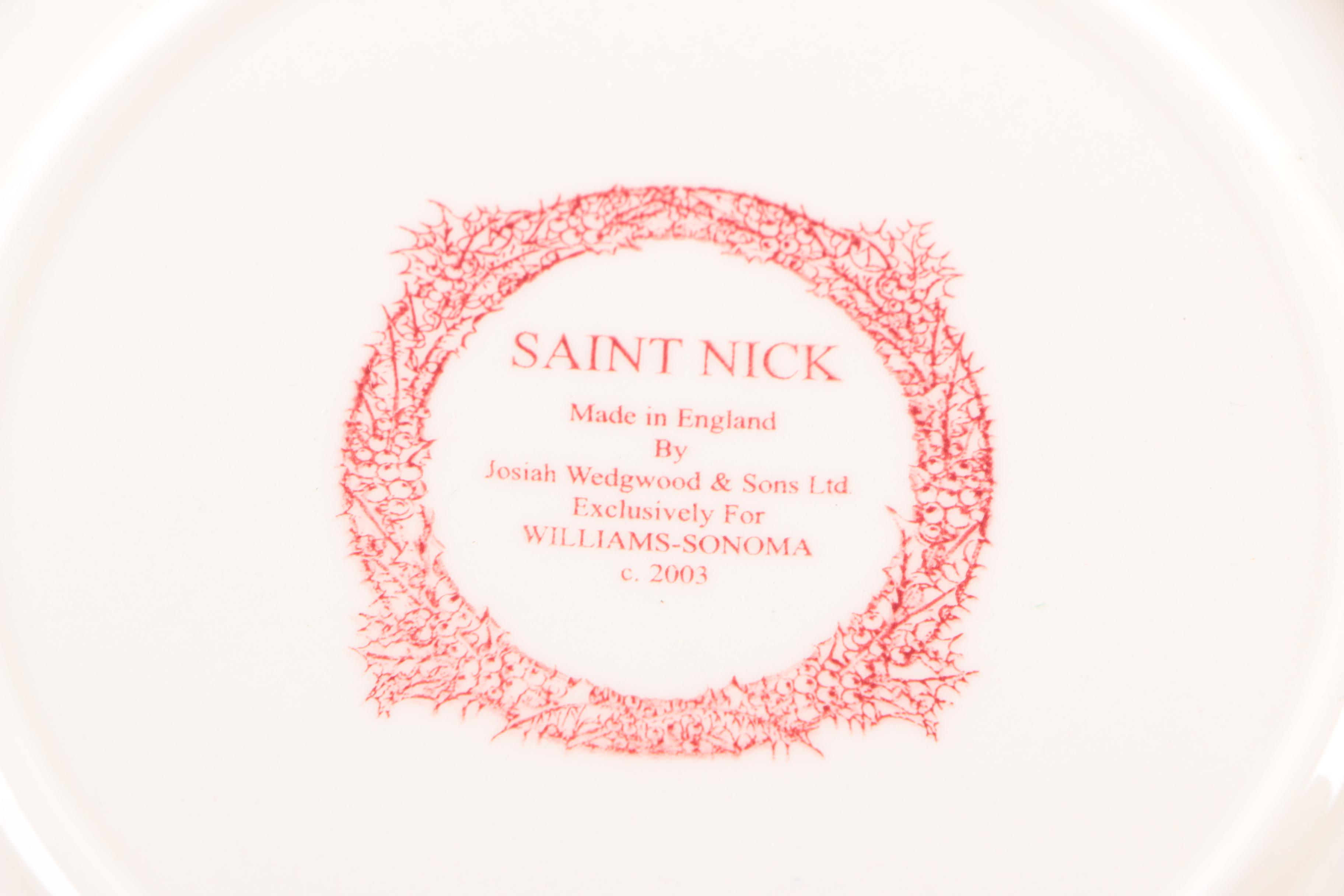 Wedgwood "Mayfair", "Saint Nick" and "Snowy Village" Williams-Sonoma Tableware