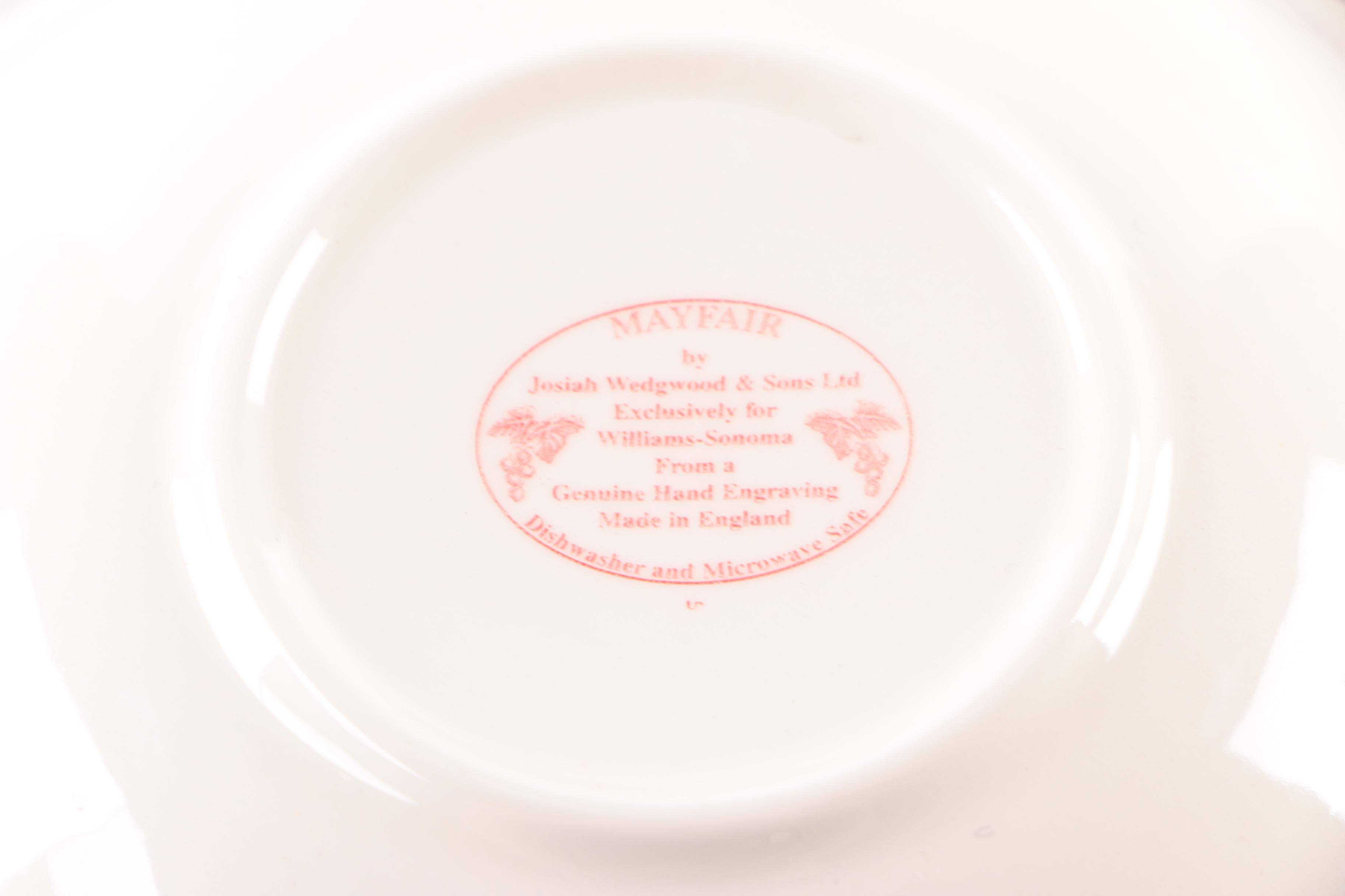 Wedgwood "Mayfair", "Saint Nick" and "Snowy Village" Williams-Sonoma Tableware
