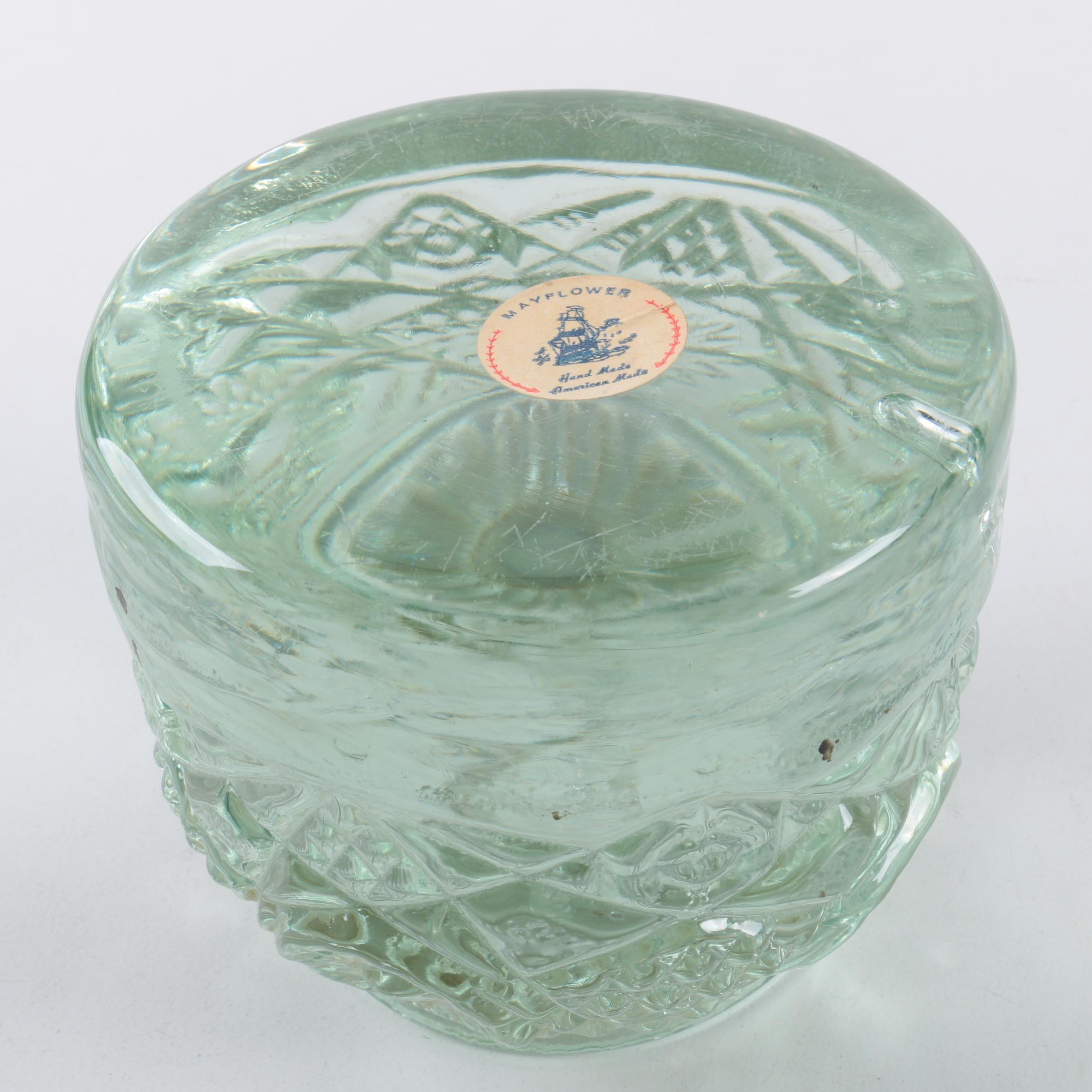 Vintage Mayflower Glass Works Paperweight