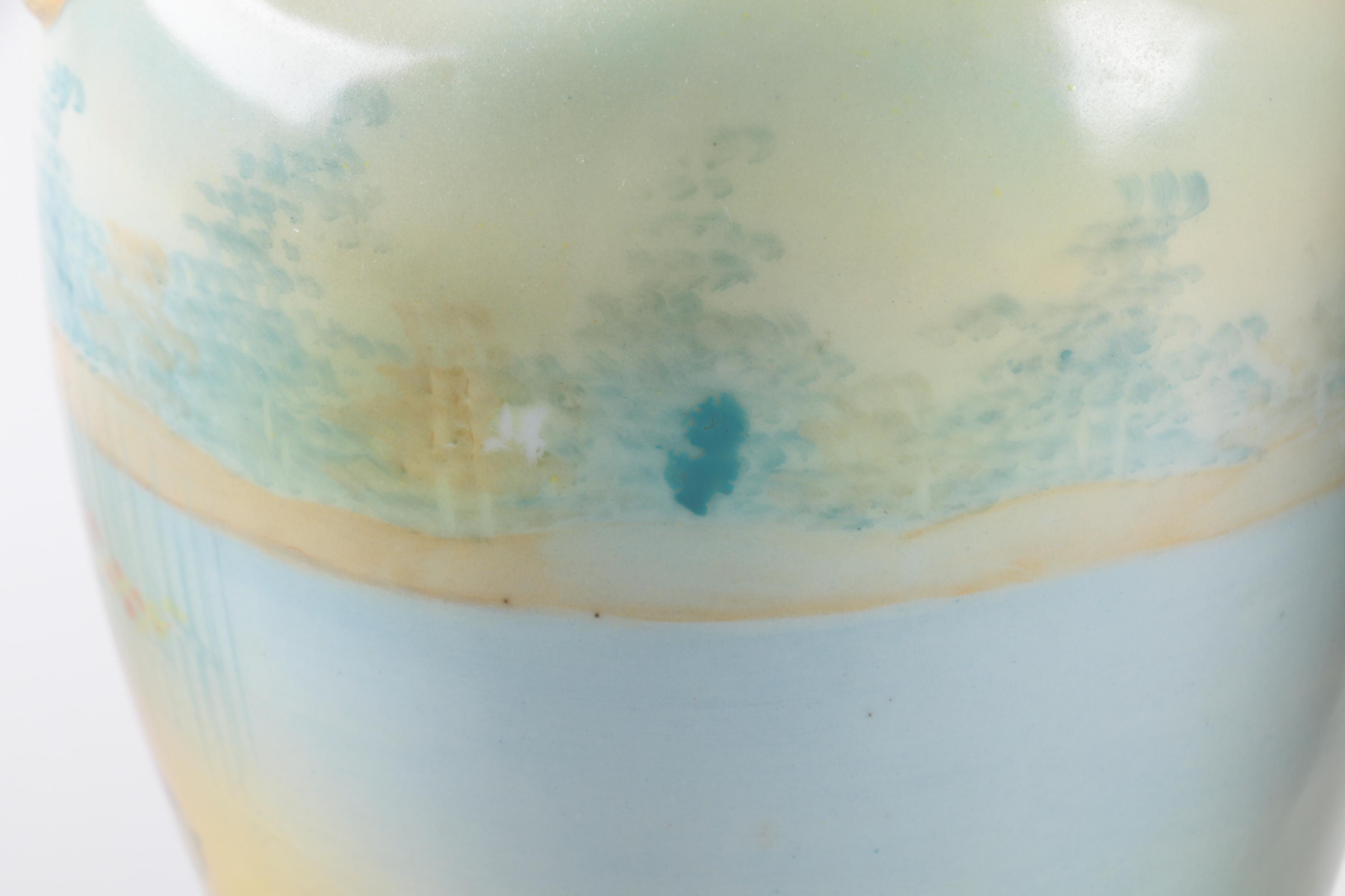 Antique Hand-Painted Nippon Porcelain Vases