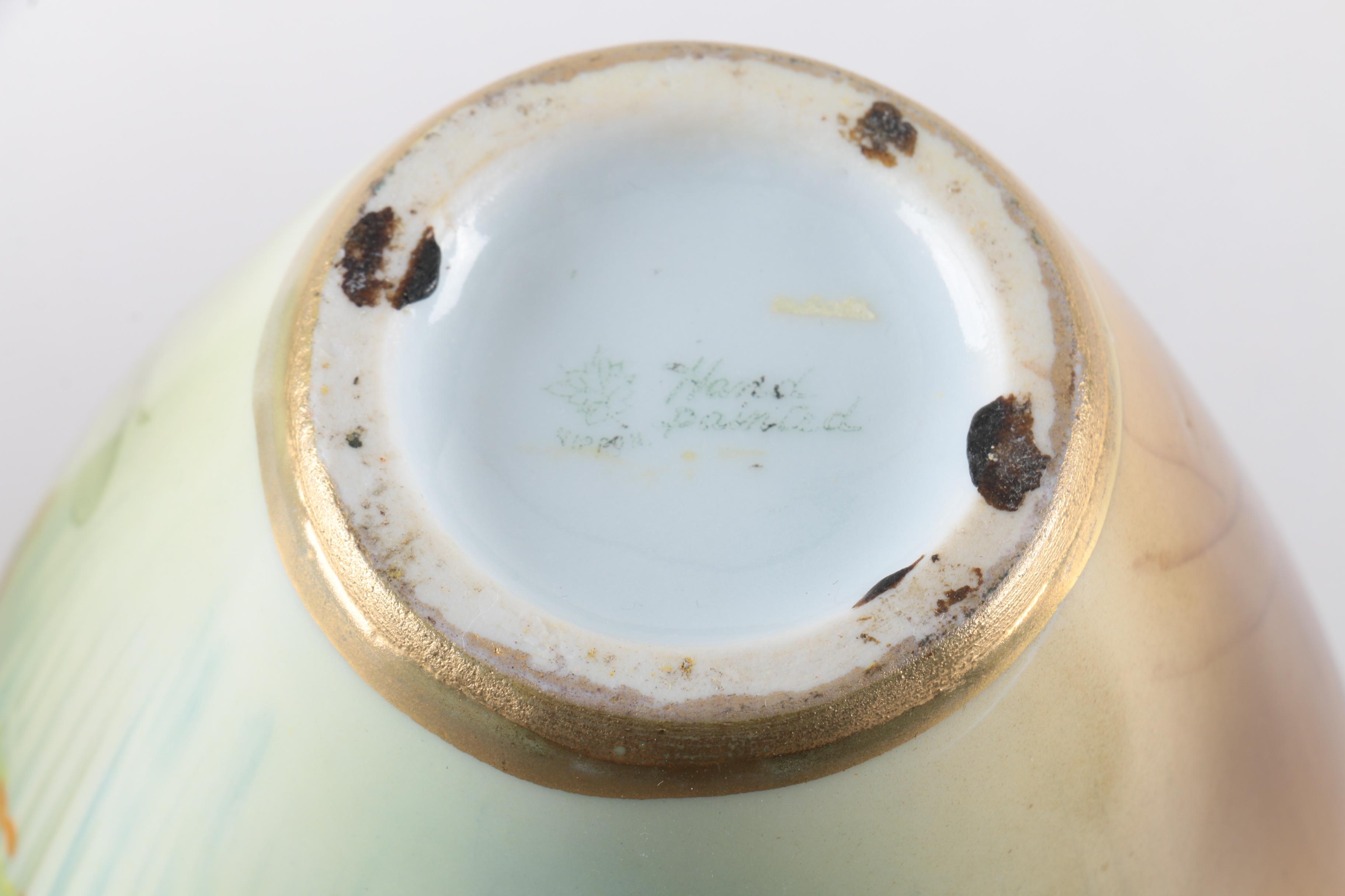 Antique Hand-Painted Nippon Porcelain Vases