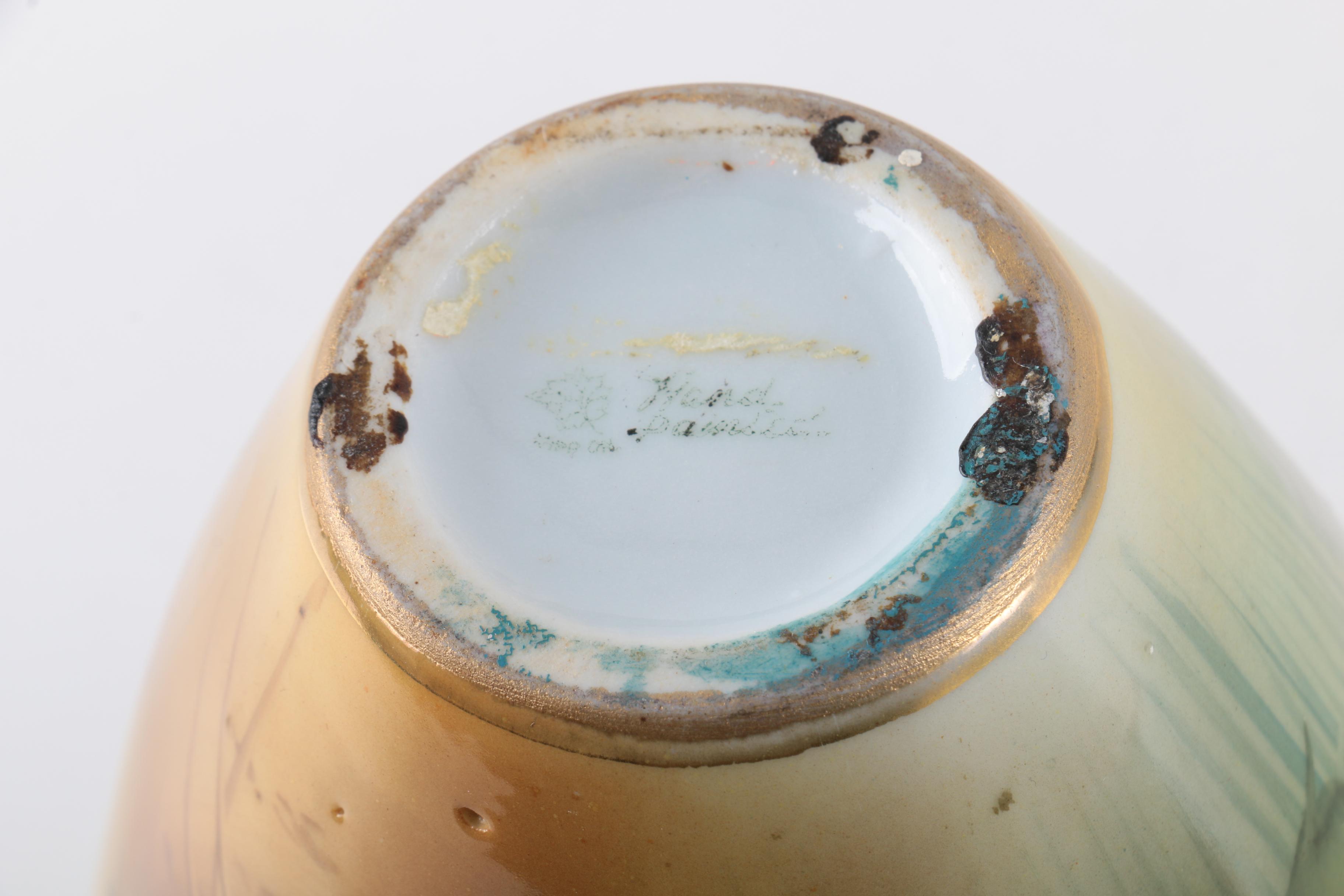 Antique Hand-Painted Nippon Porcelain Vases