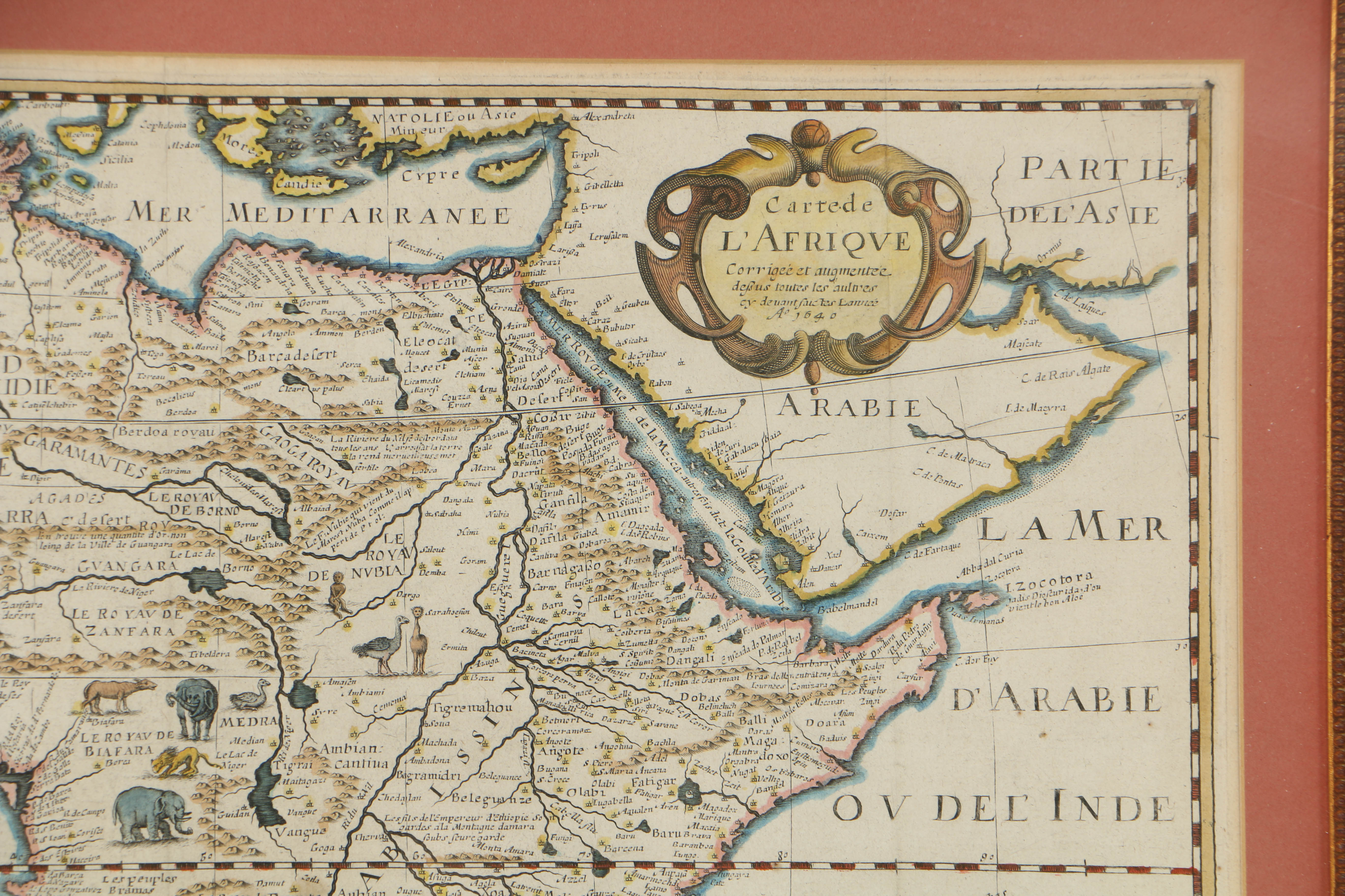 Antique French Hand-Colored Map of Africa after Petrus Bertius