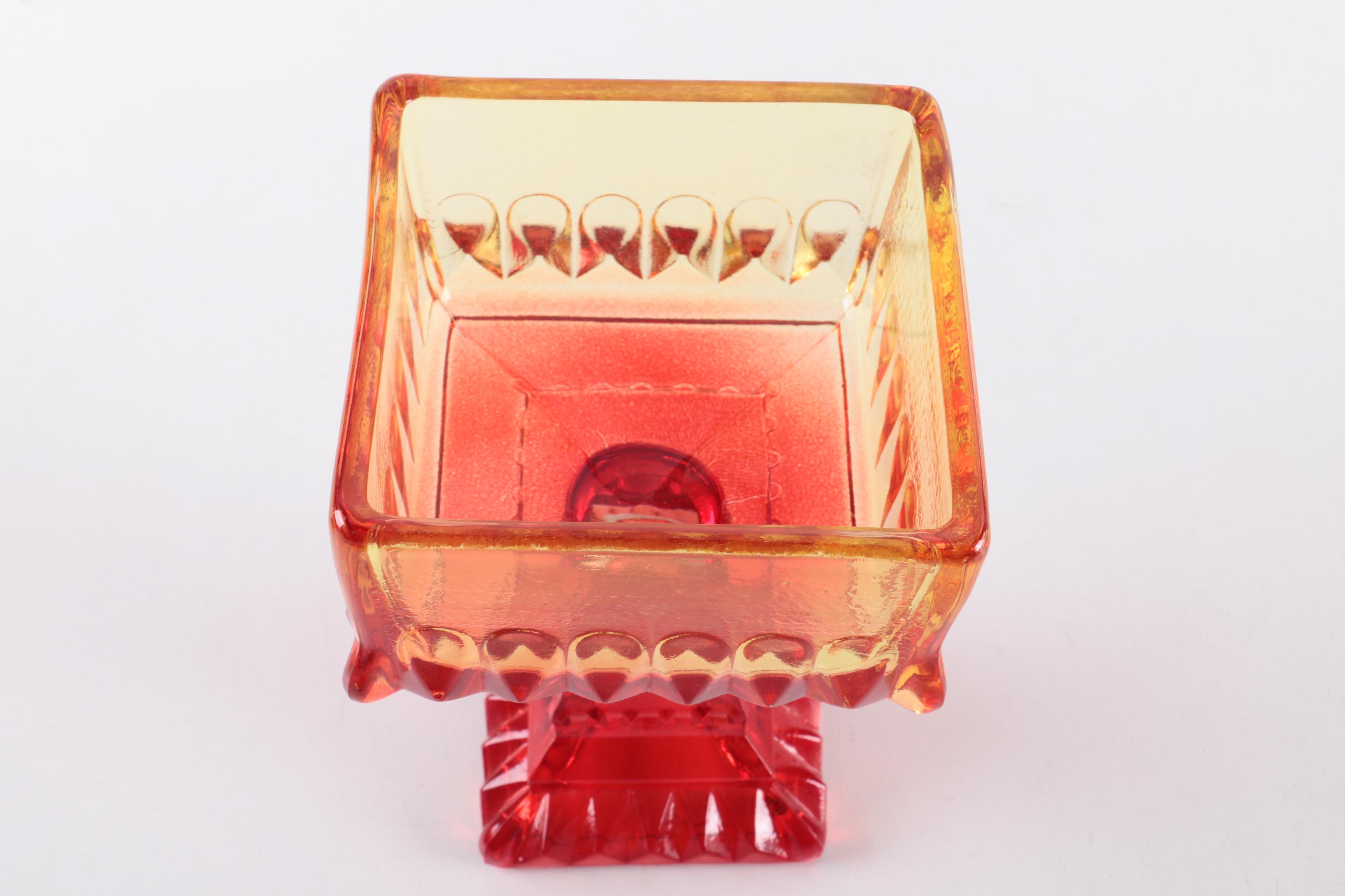 Vintage Amberina Glass Serveware Featuring Jeanette Louisa