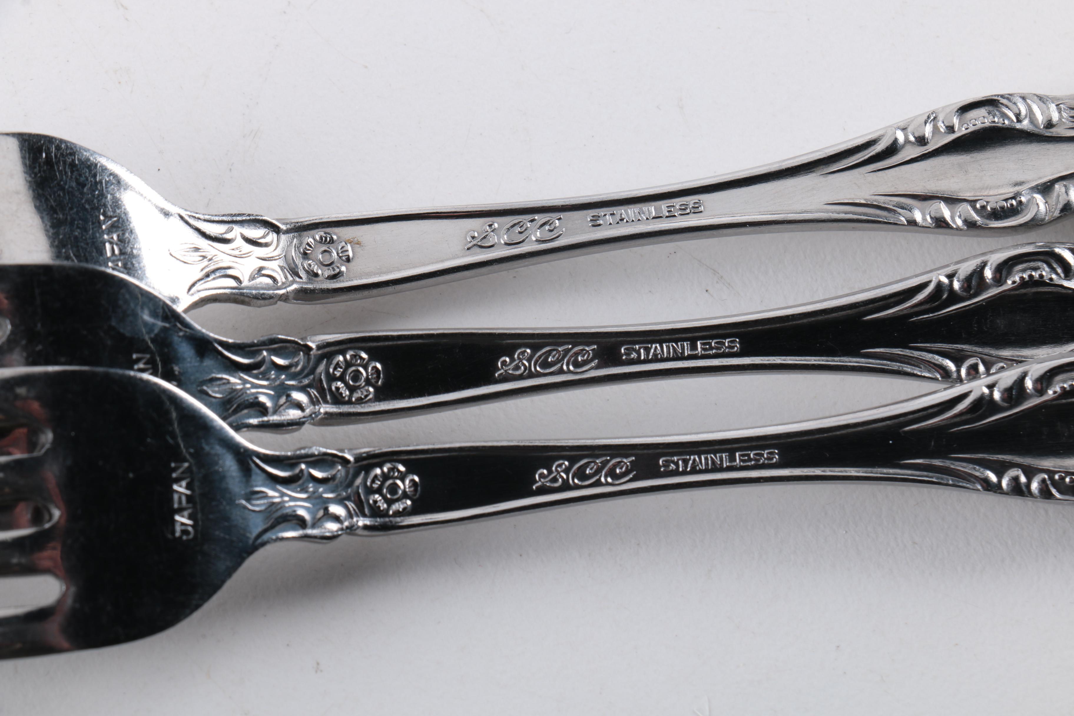 SCC Rose Themed Stainless Steel Flatware Set