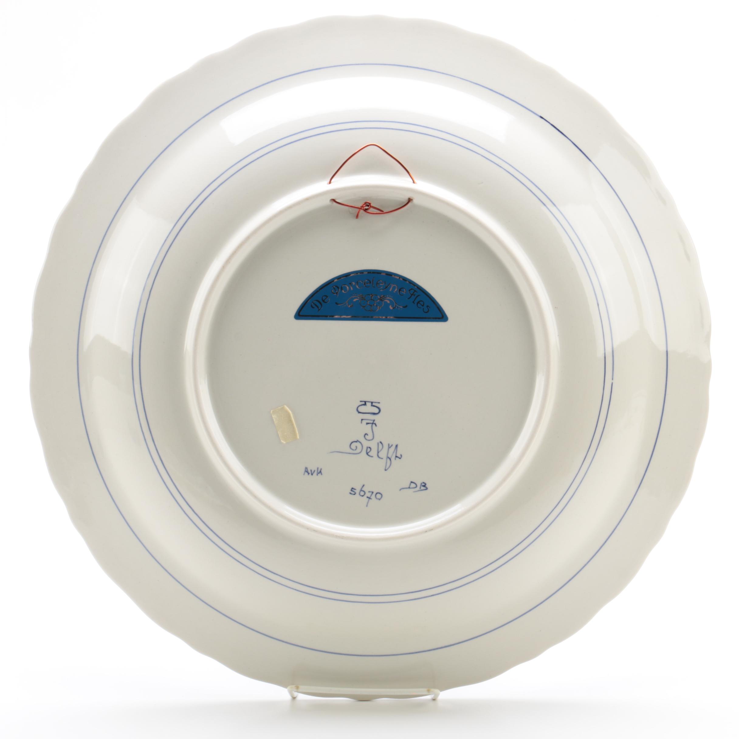 Hand-painted Delft Decorative Earthenware Plates