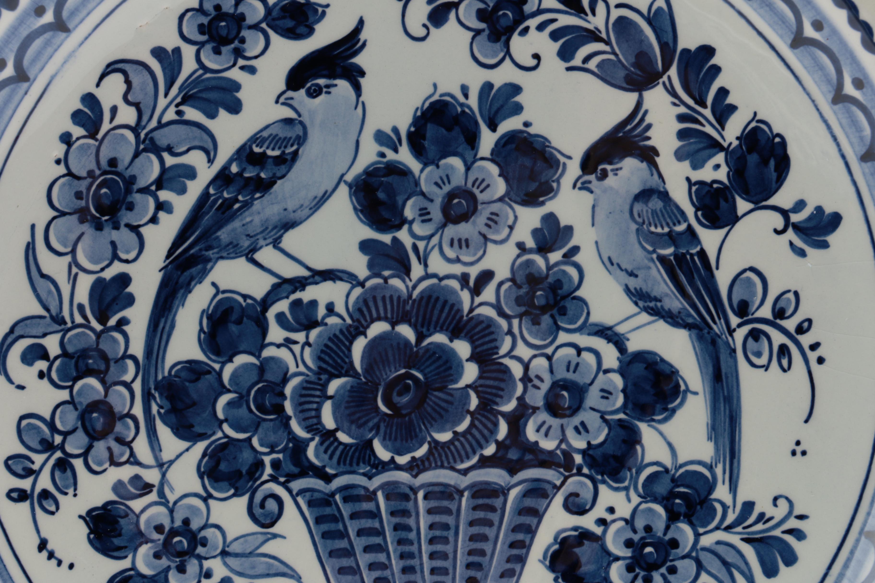 Hand-painted Delft Decorative Earthenware Plates