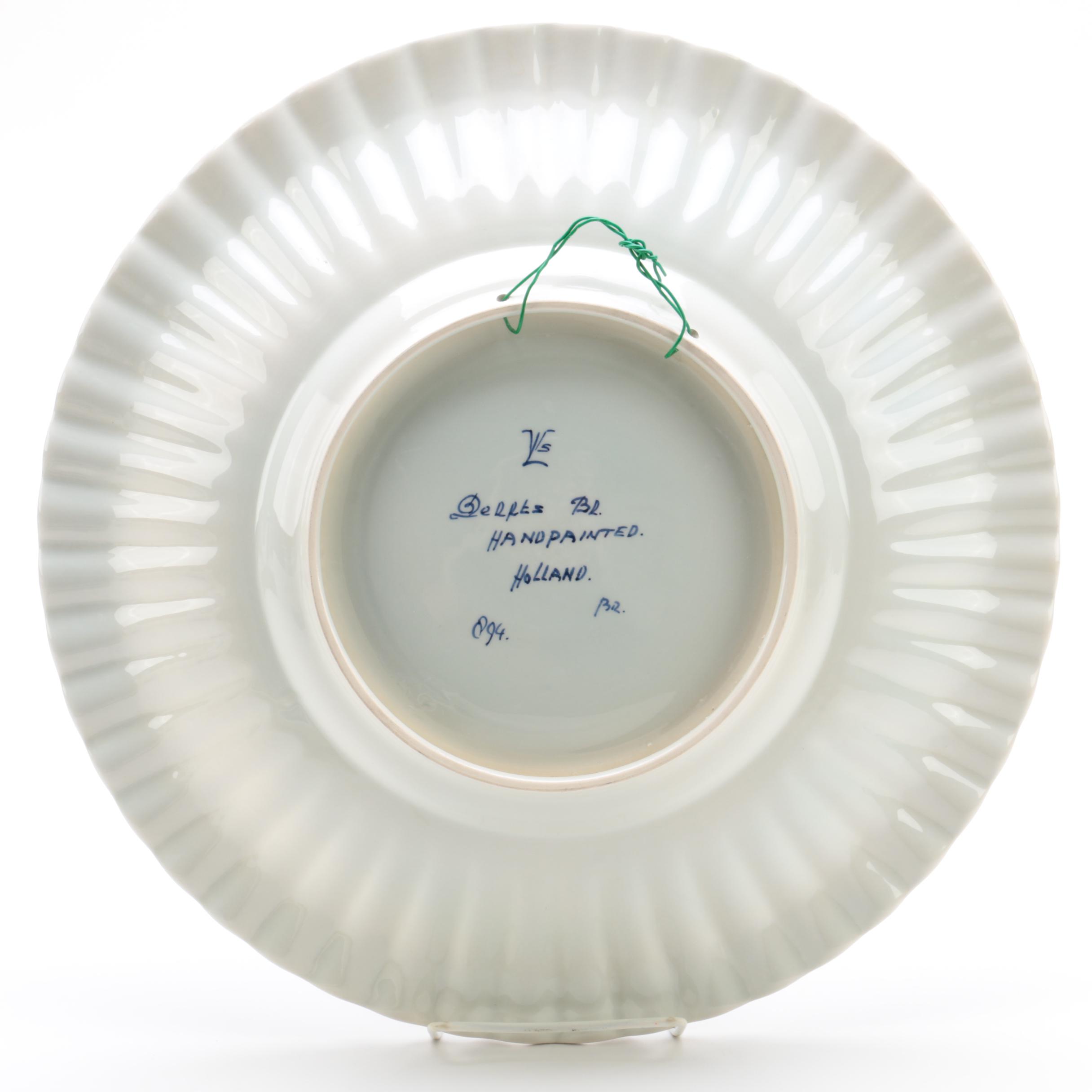 Hand-painted Delft Decorative Earthenware Plates