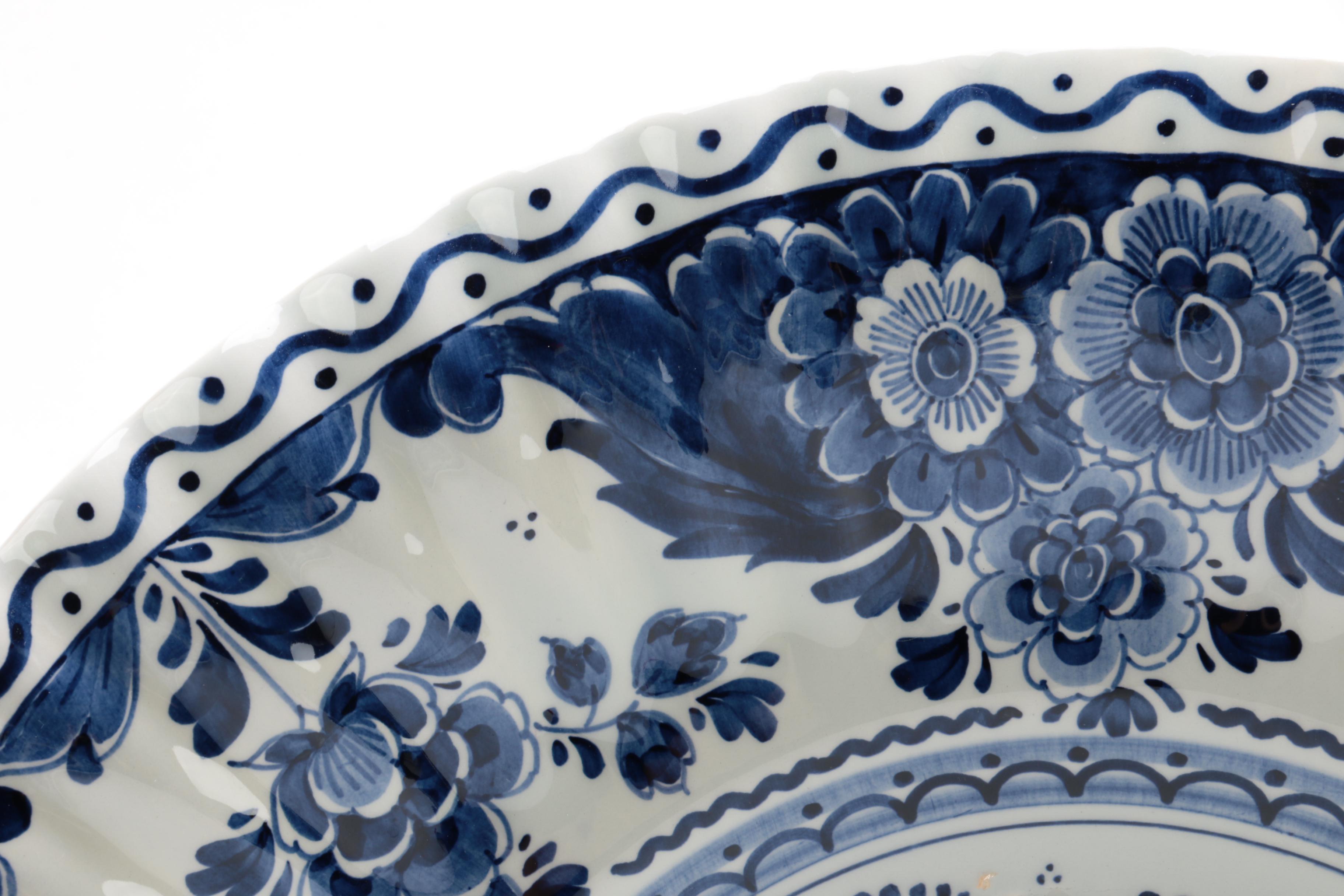 Hand-painted Delft Decorative Earthenware Plates