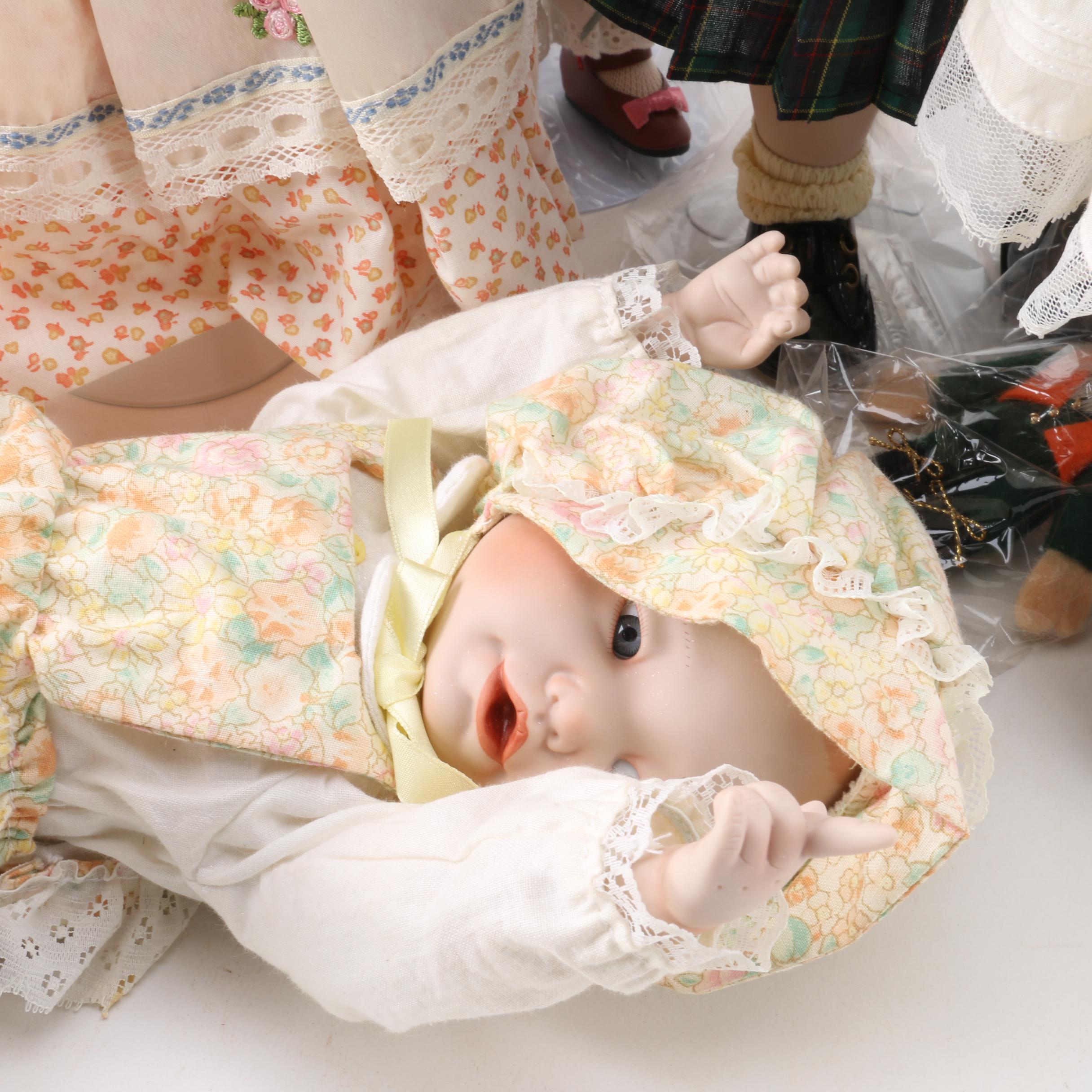 Vintage Edwin M. Knowles Porcelain Dolls Including Yolanda Bello