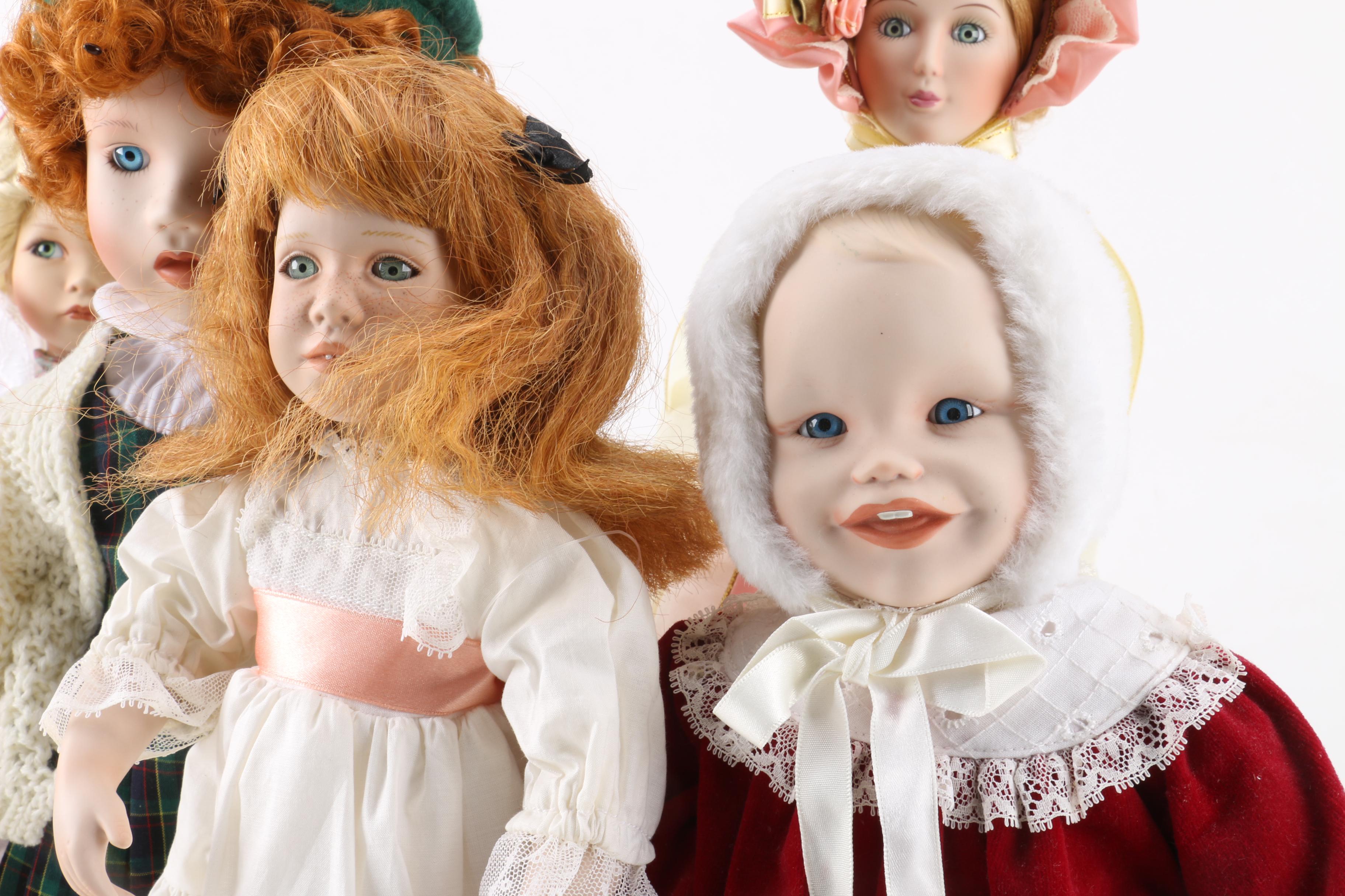 Vintage Edwin M. Knowles Porcelain Dolls Including Yolanda Bello