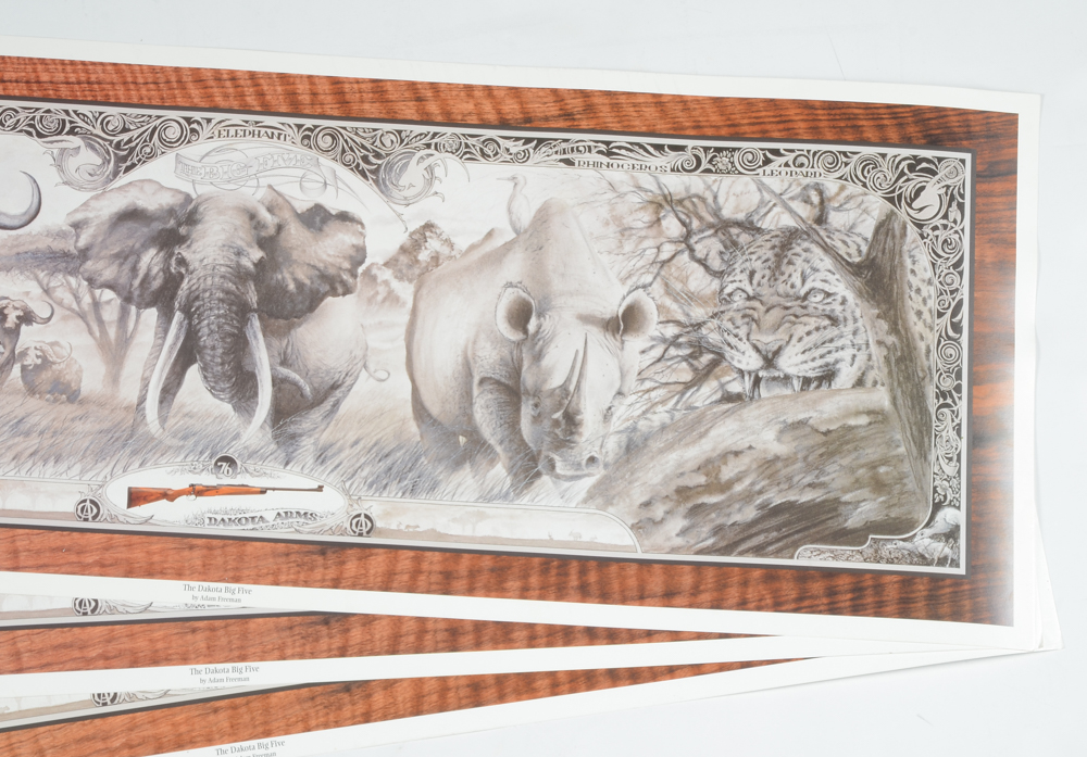 Three 1999 "The Dakota Big Five" Freeman Signed Lithographs