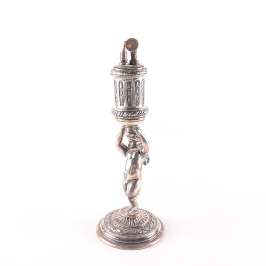 Pairpoint Mfg. Co. Victorian Style Silver Plate Lighter