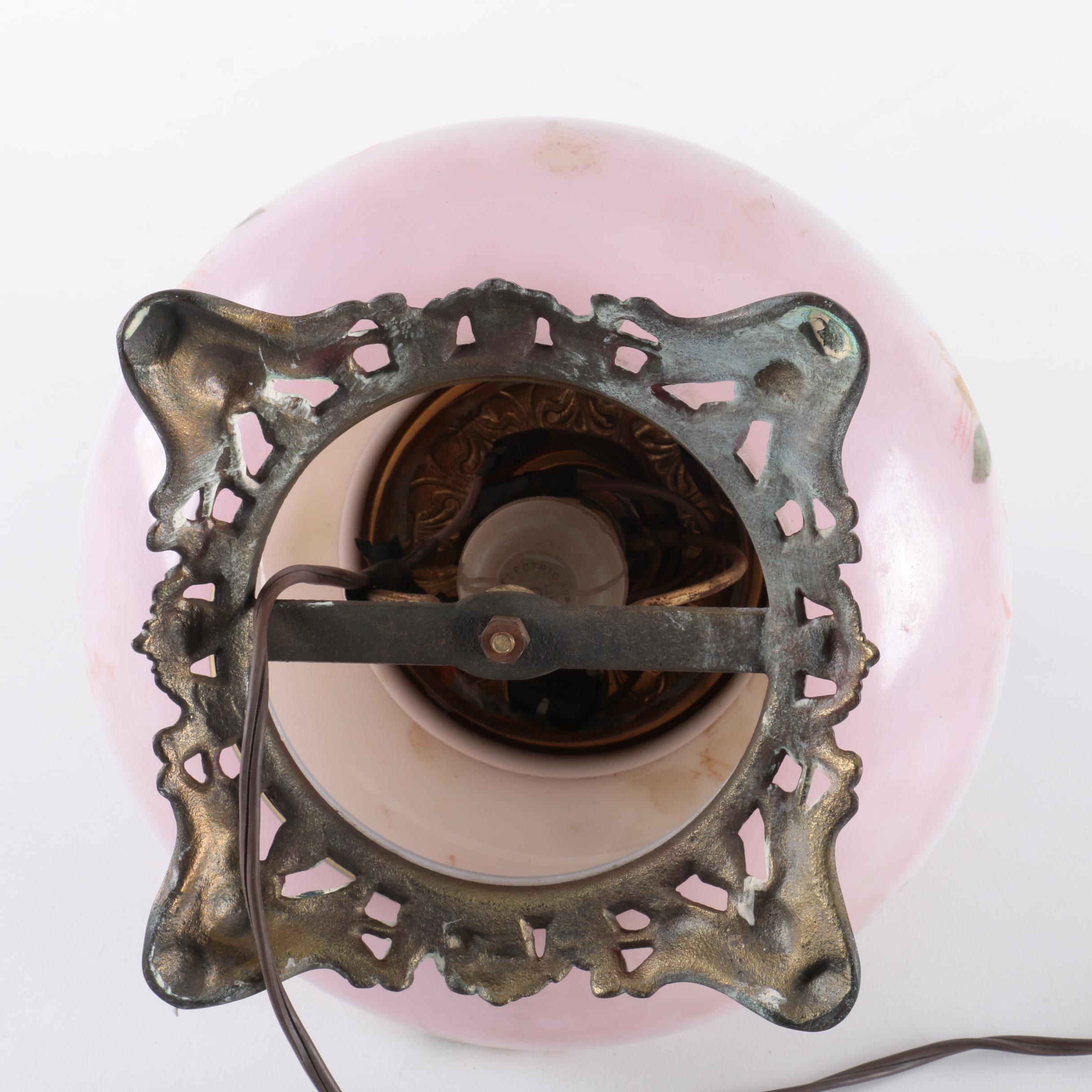 Vintage Floral Parlor Lamp