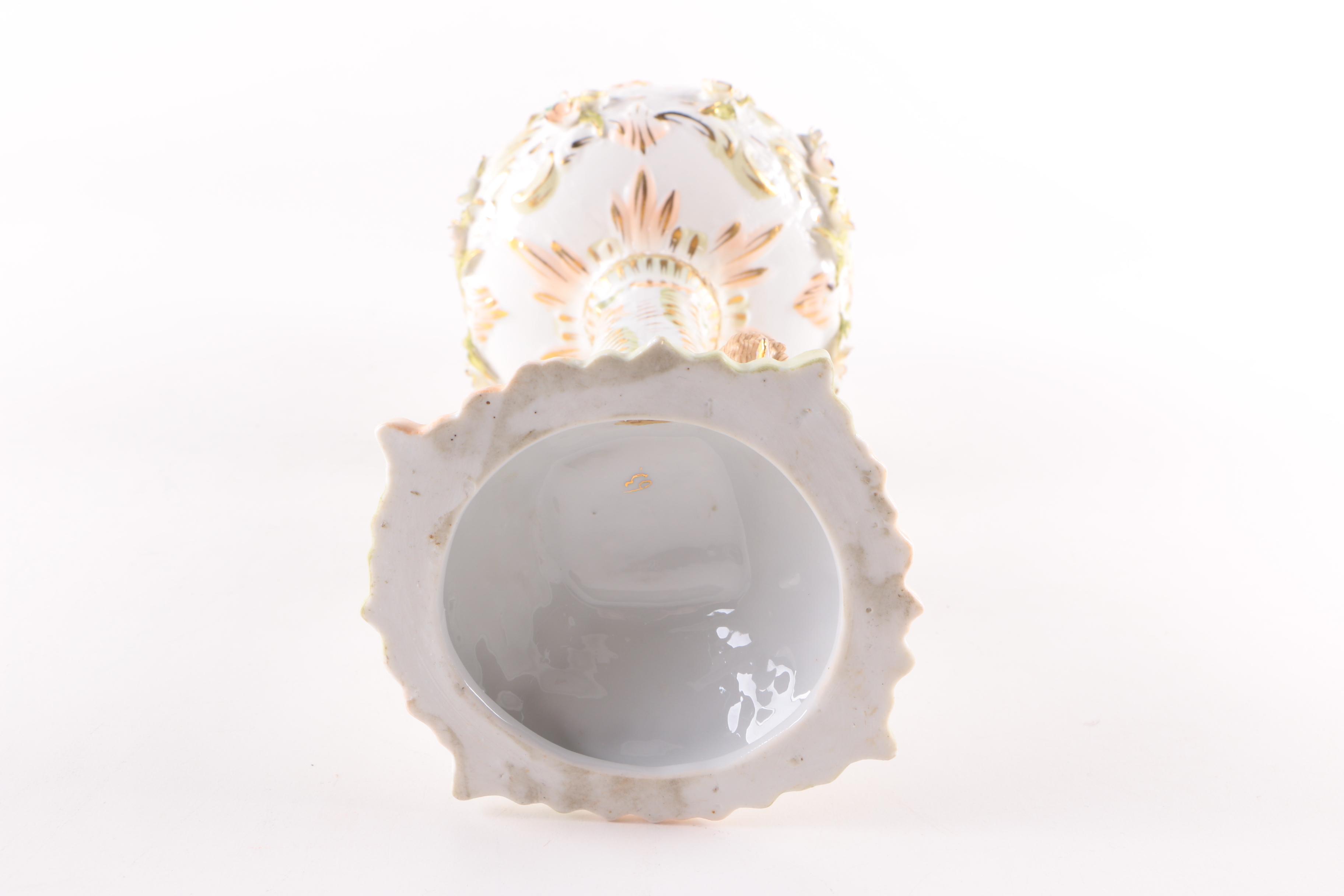 Antique Ceramic Parlor Oil Lamp