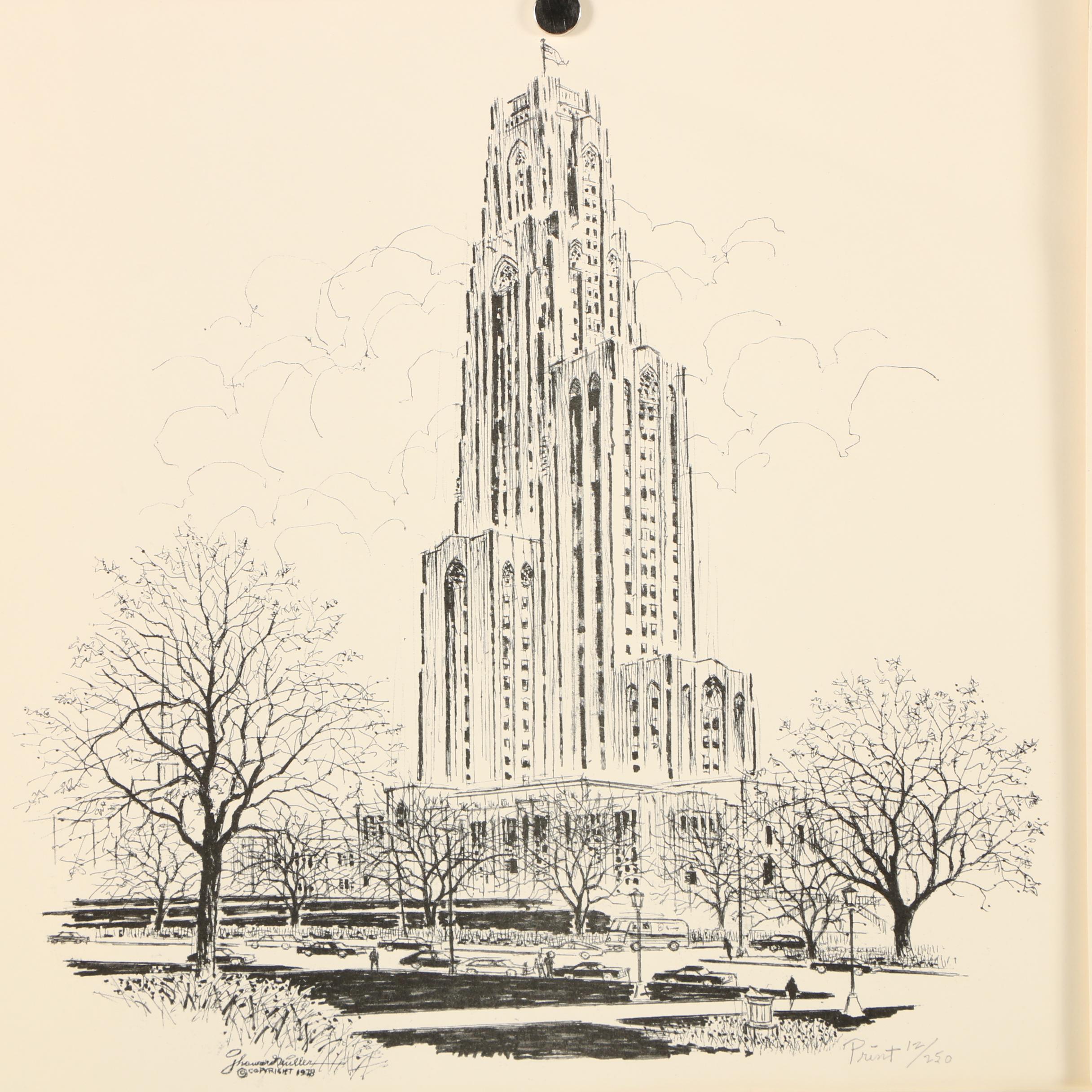 J. Howard Miller Limited Edition Architectural Halftone Prints