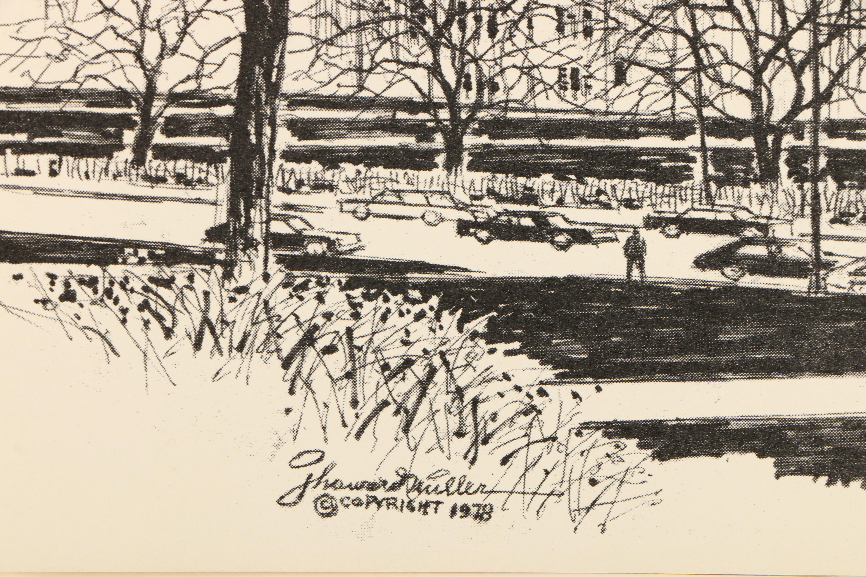 J. Howard Miller Limited Edition Architectural Halftone Prints