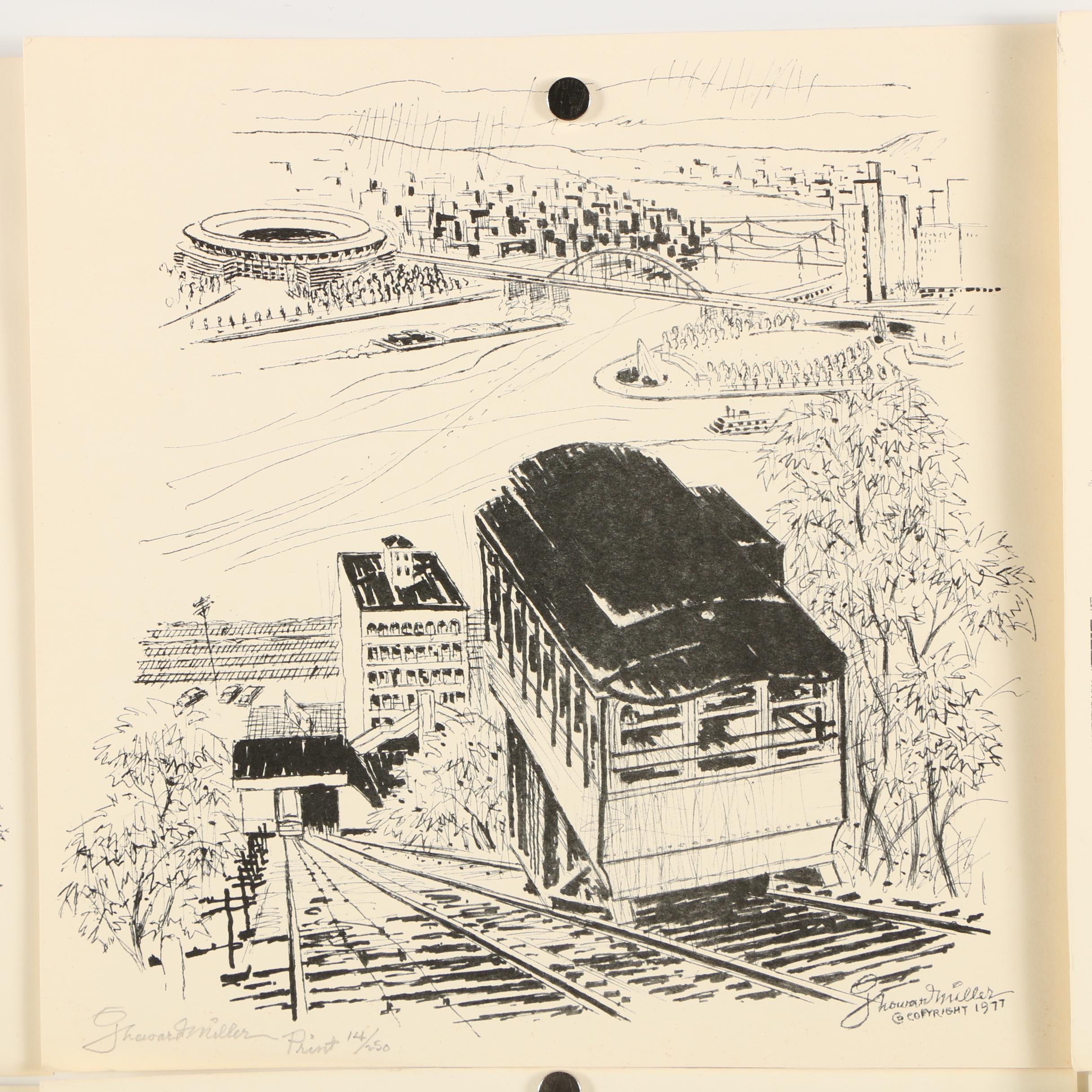 J. Howard Miller Limited Edition Architectural Halftone Prints