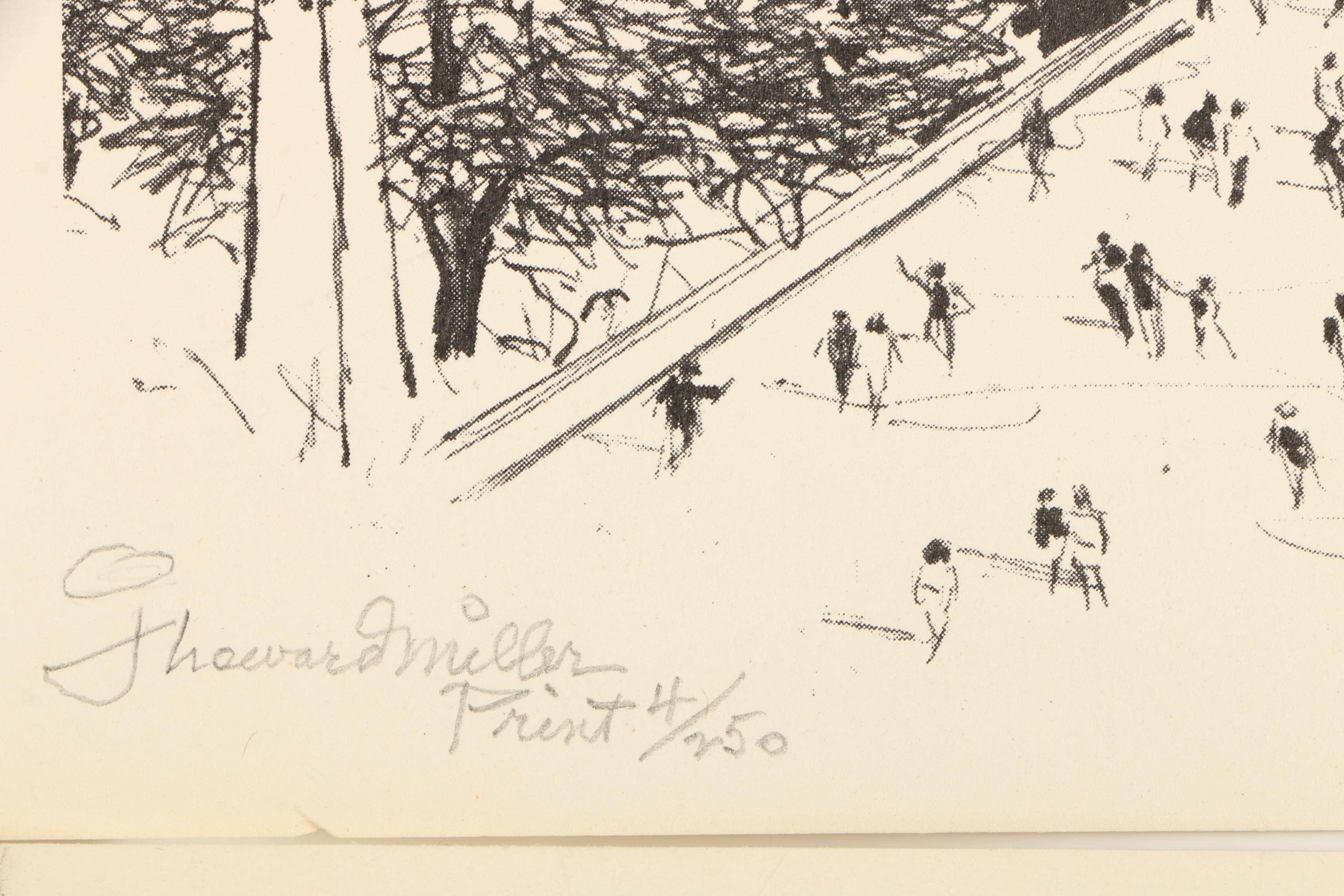 J. Howard Miller Limited Edition Architectural Halftone Prints