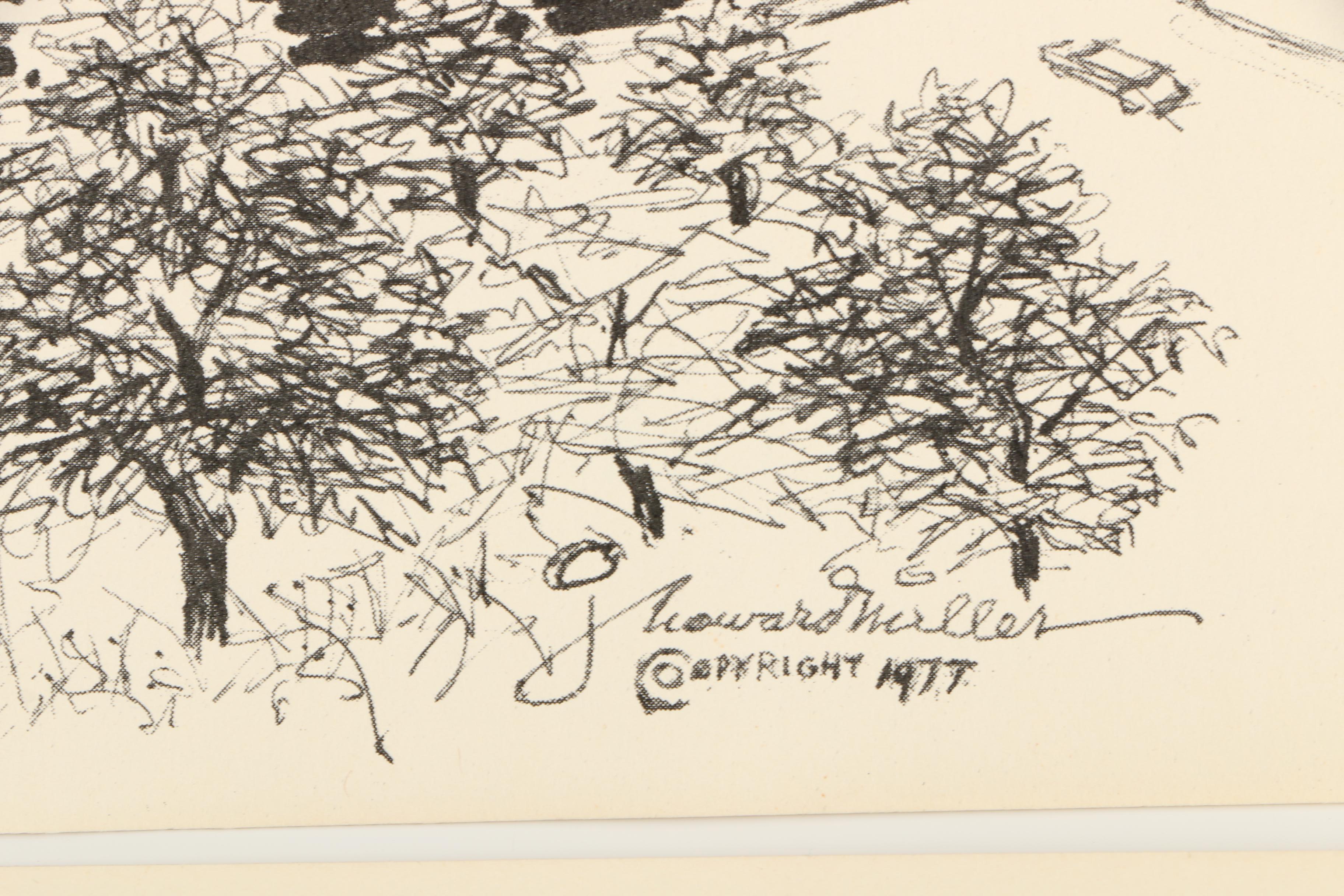 J. Howard Miller Limited Edition Architectural Halftone Prints