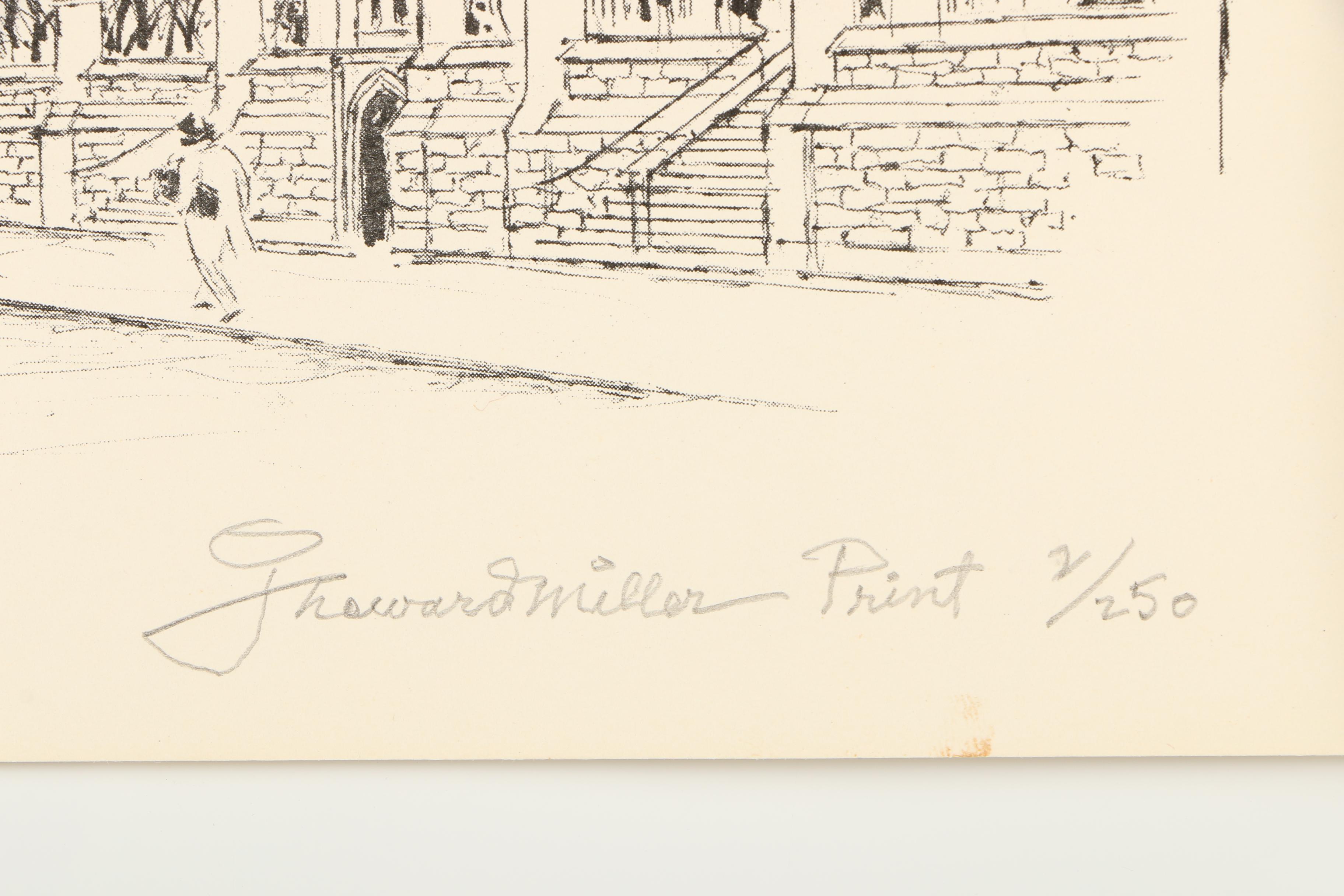 J. Howard Miller Limited Edition Architectural Halftone Prints