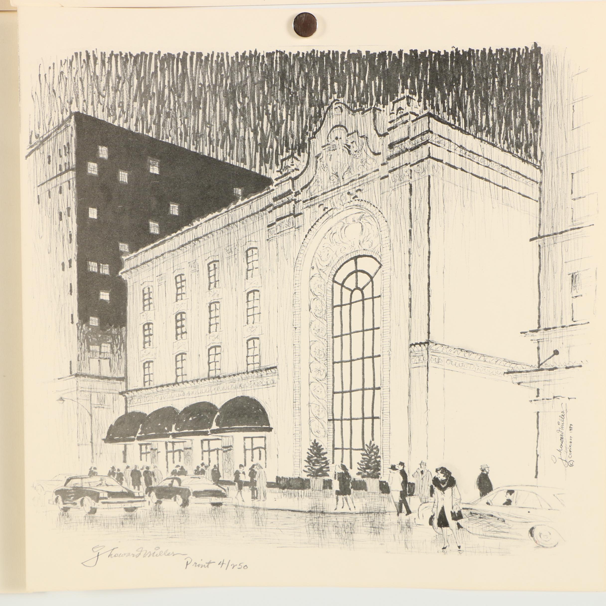 J. Howard Miller Limited Edition Architectural Halftone Prints