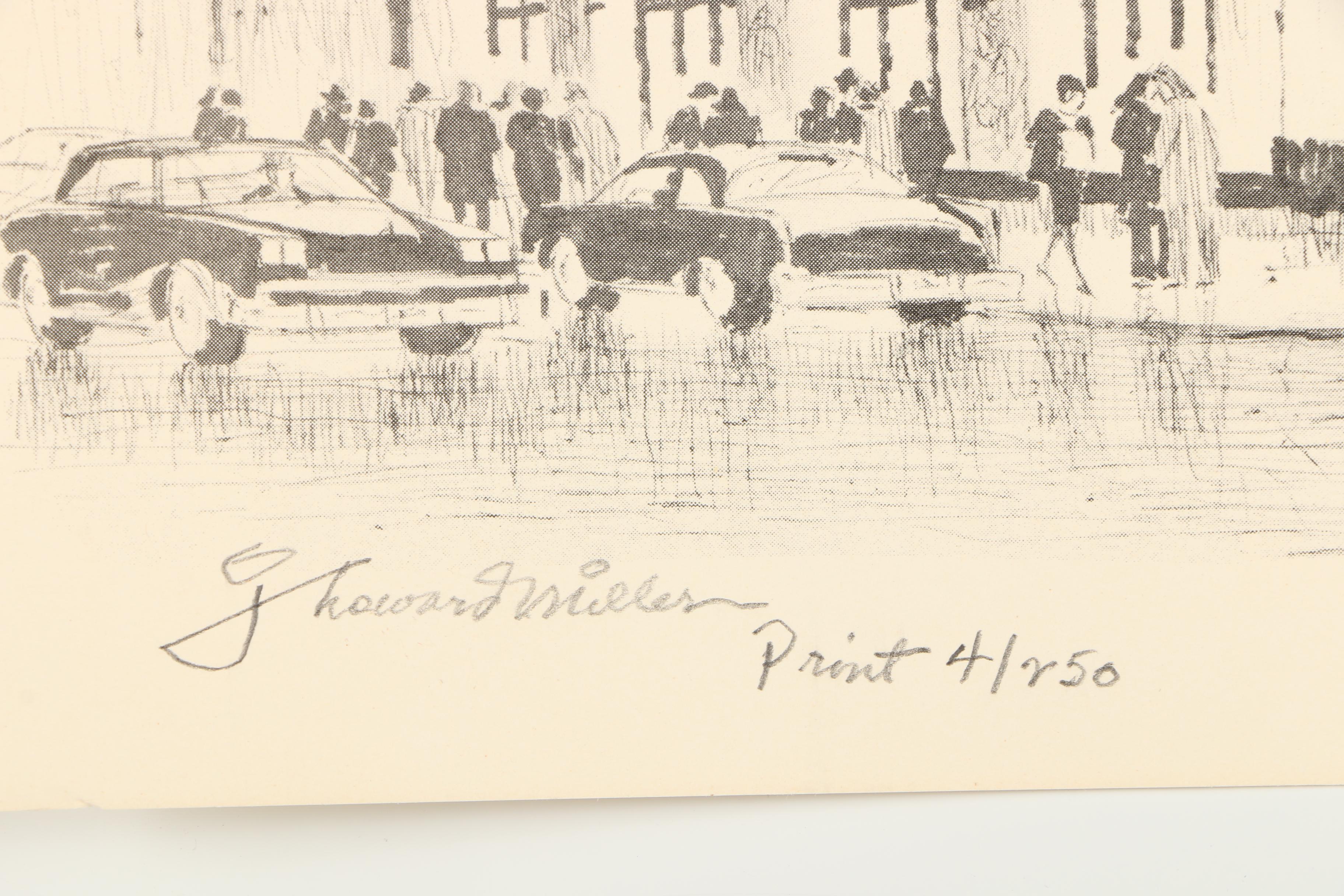 J. Howard Miller Limited Edition Architectural Halftone Prints