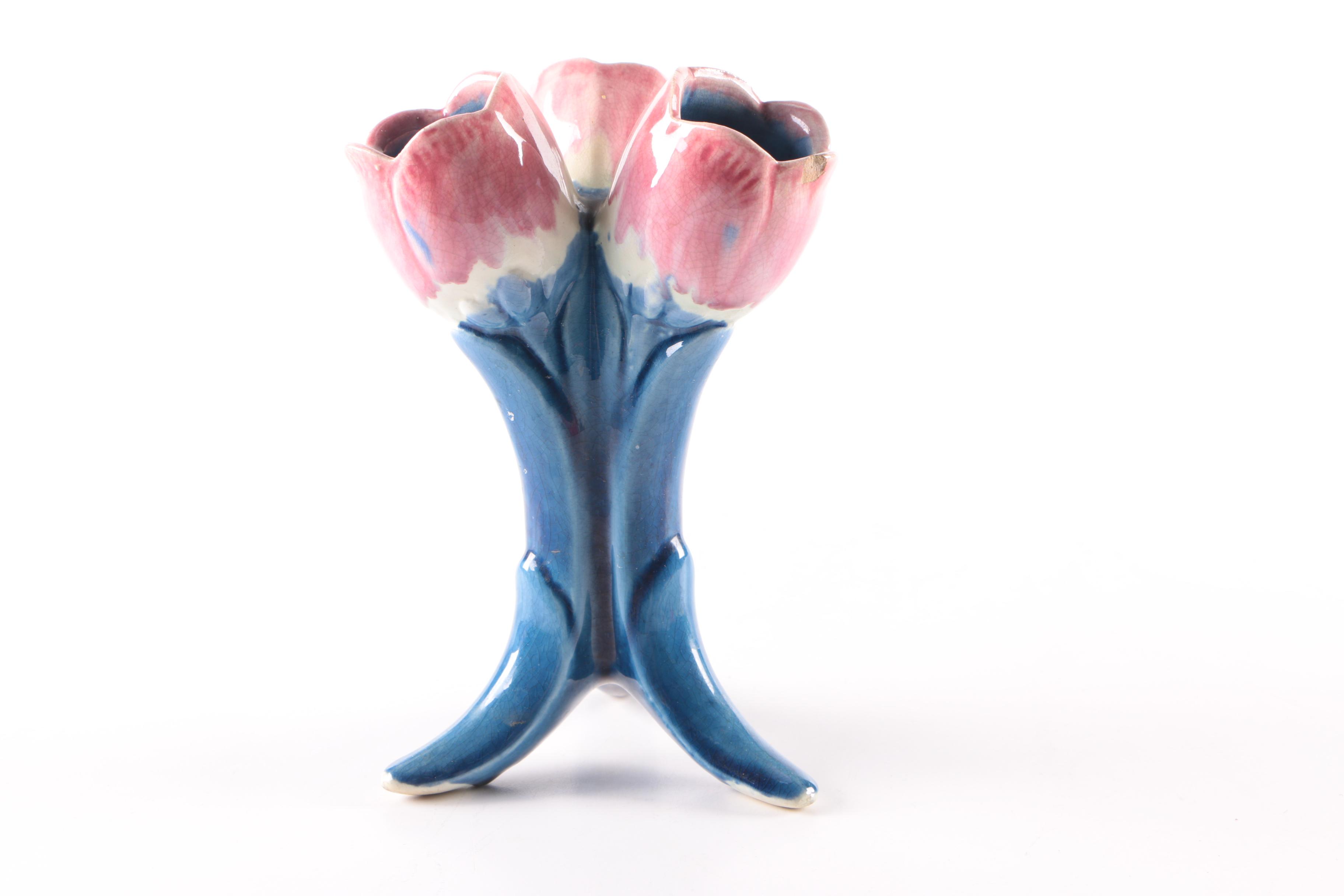 Vintage Ceramic Vases and Underplate