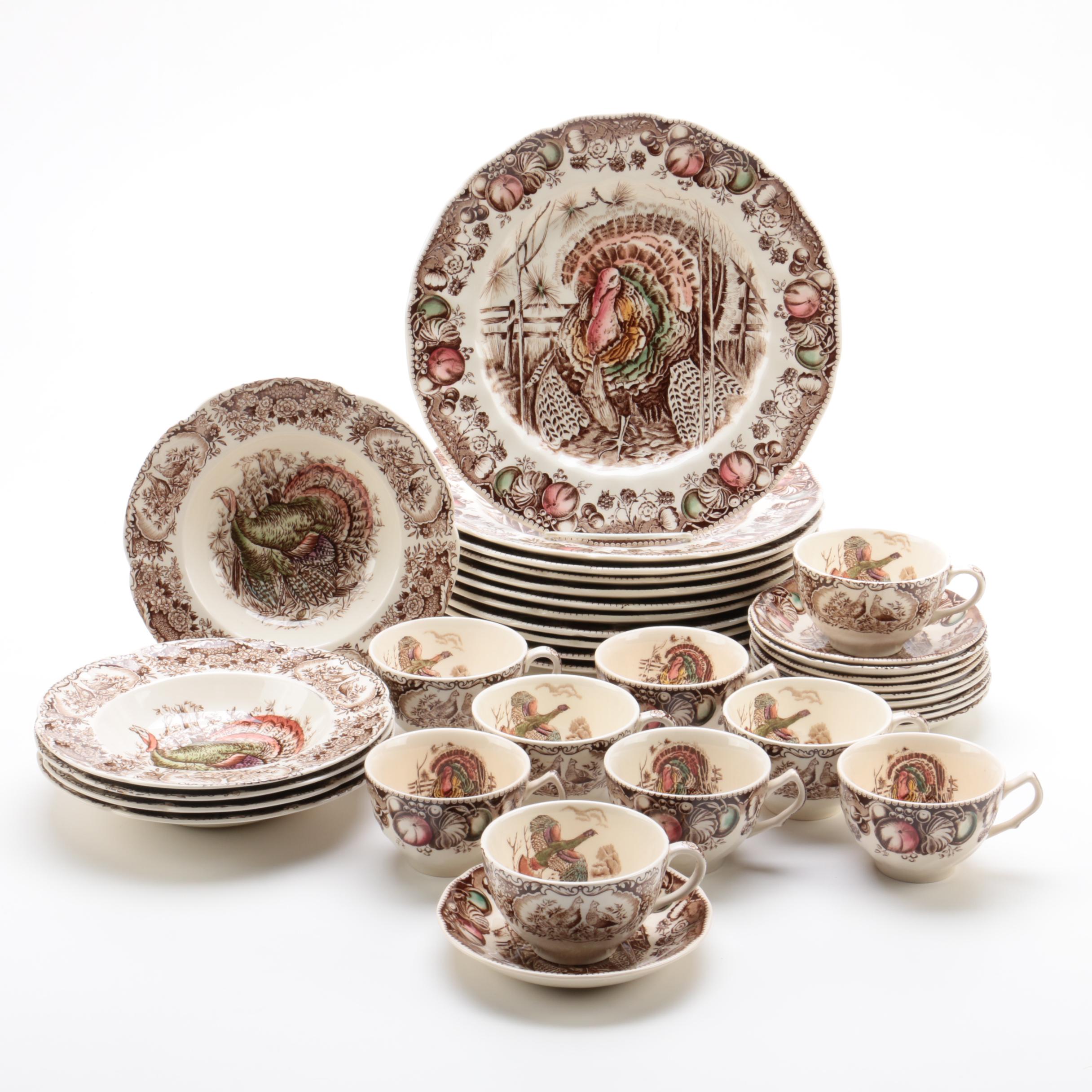Vintage Johnson Bros "His Majesty" and "Wild Turkeys" Dinnerware 1951-83