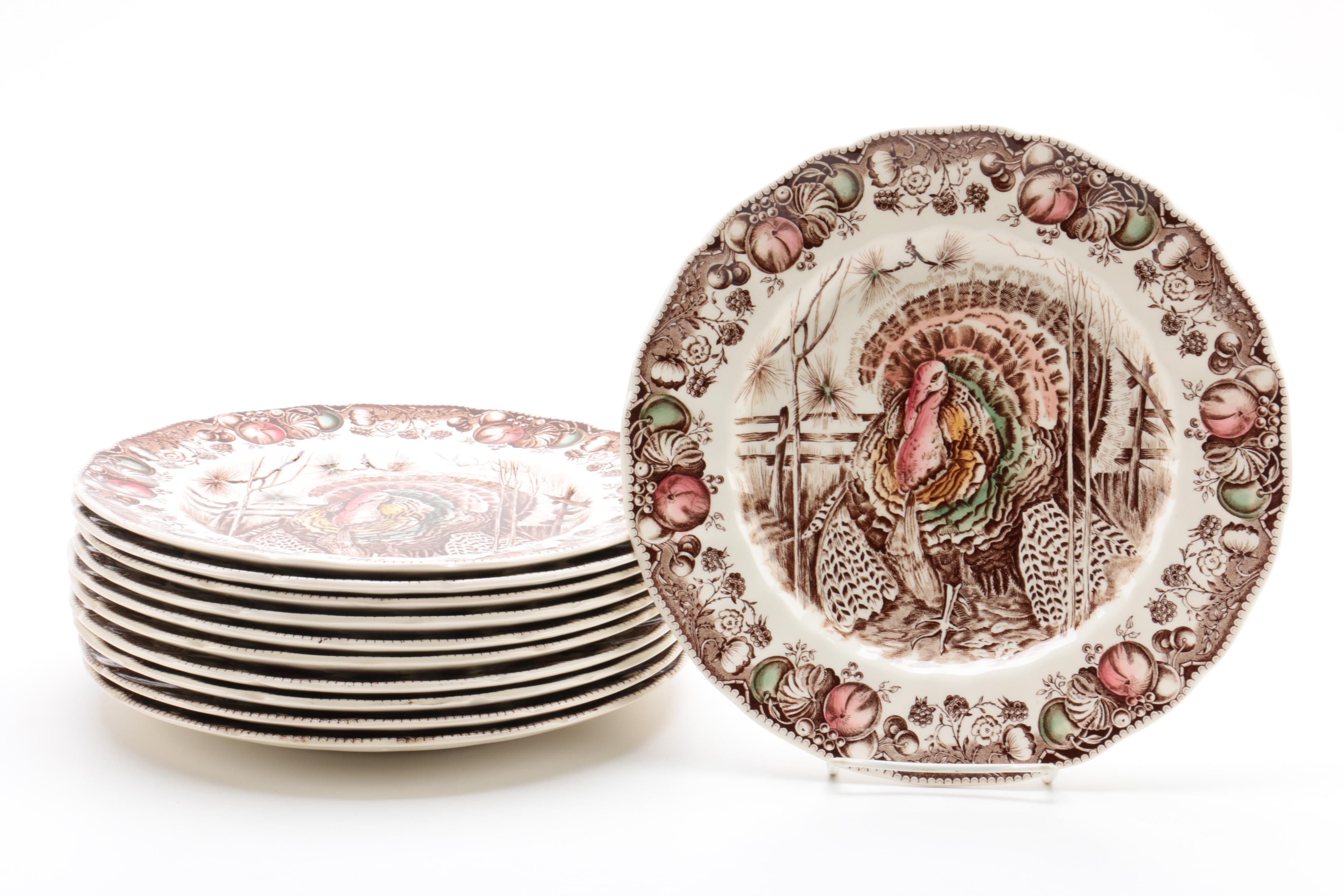 Vintage Johnson Bros "His Majesty" and "Wild Turkeys" Dinnerware 1951-83