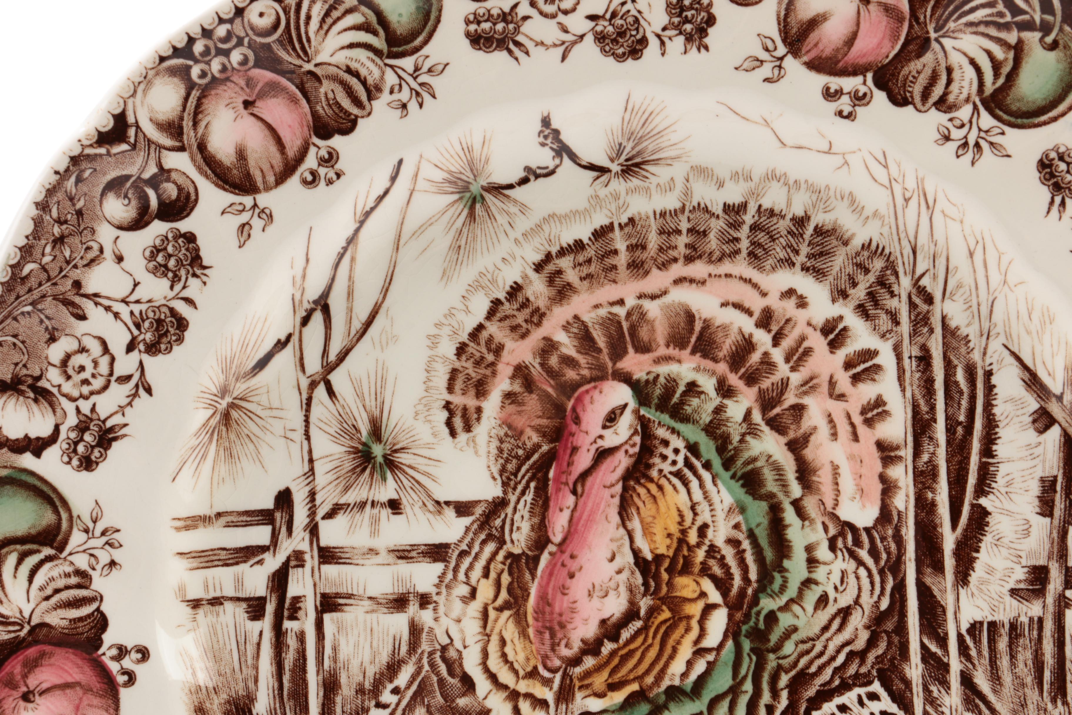 Vintage Johnson Bros "His Majesty" and "Wild Turkeys" Dinnerware 1951-83