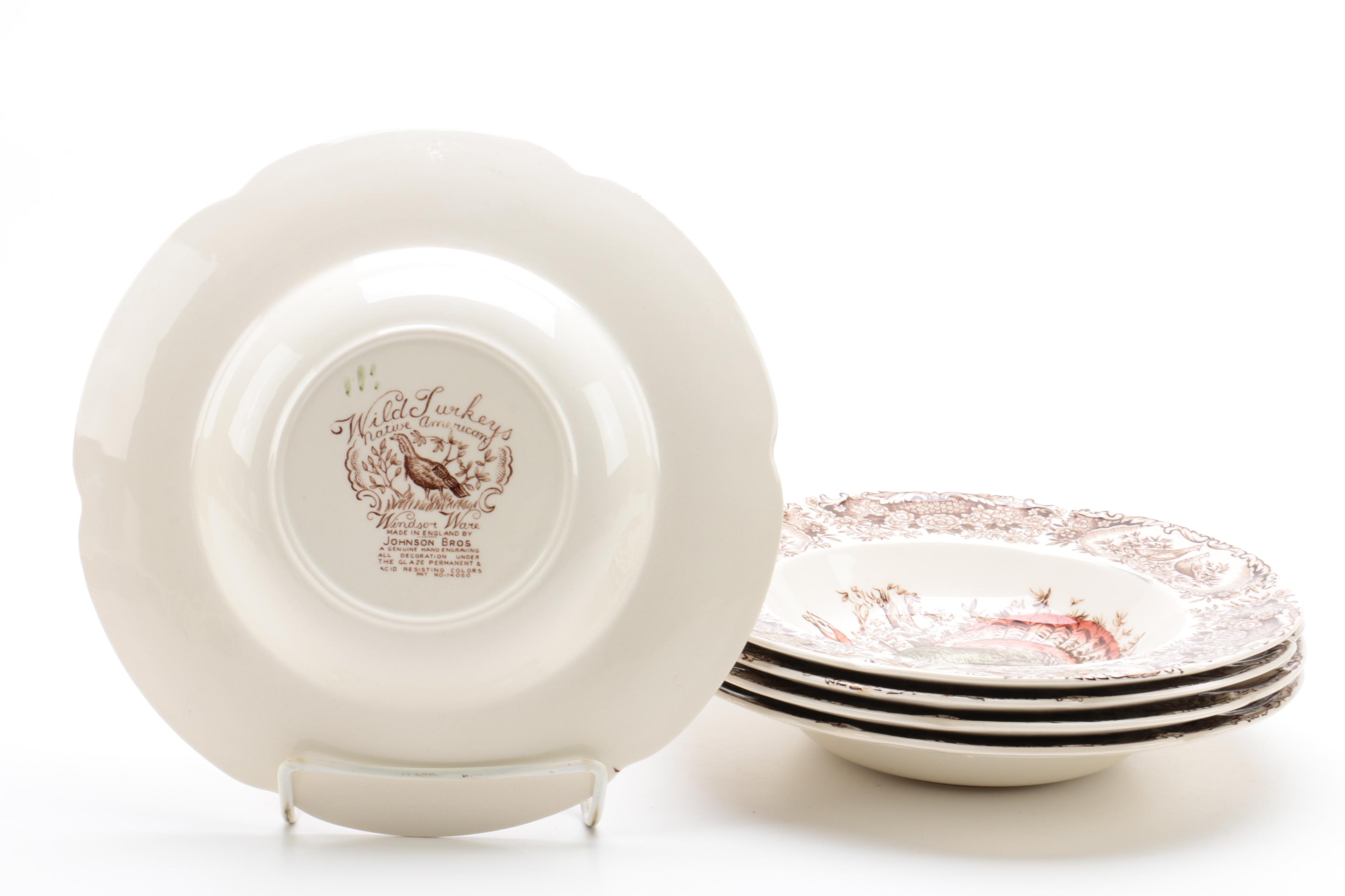 Vintage Johnson Bros "His Majesty" and "Wild Turkeys" Dinnerware 1951-83