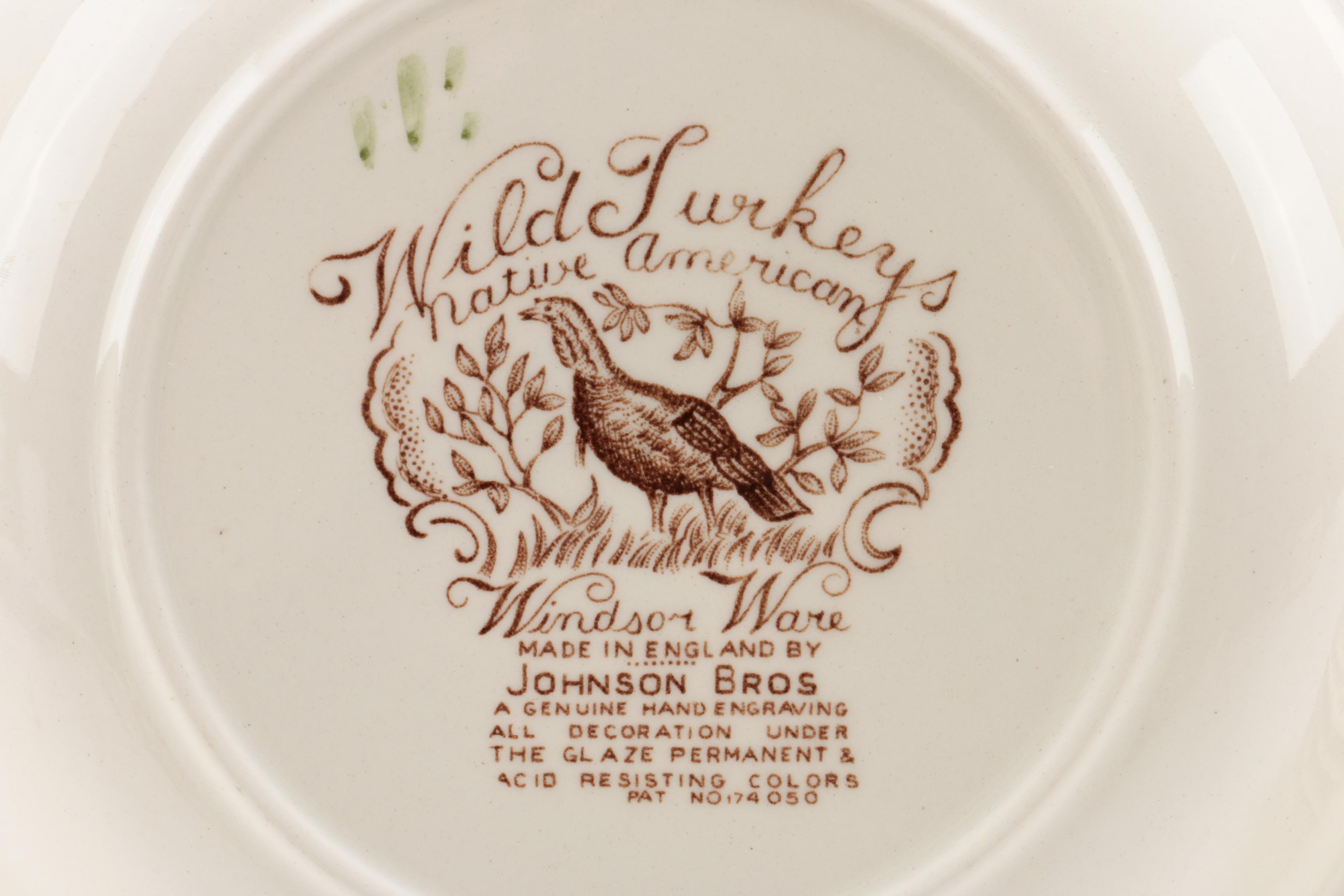 Vintage Johnson Bros "His Majesty" and "Wild Turkeys" Dinnerware 1951-83