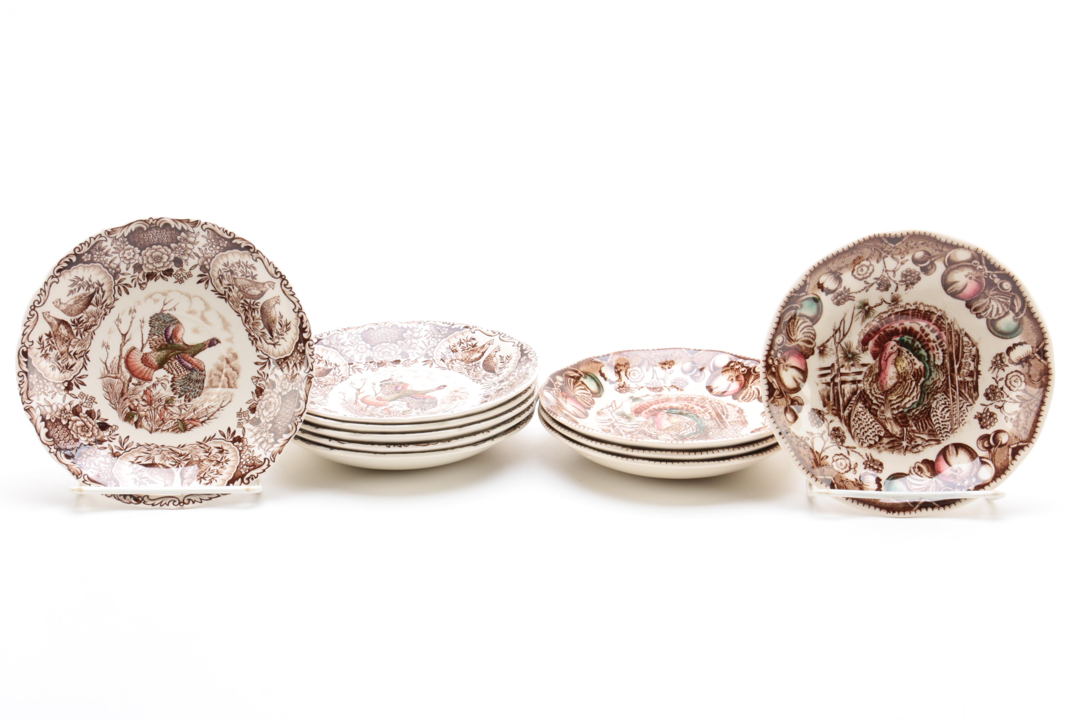 Vintage Johnson Bros "His Majesty" and "Wild Turkeys" Dinnerware 1951-83