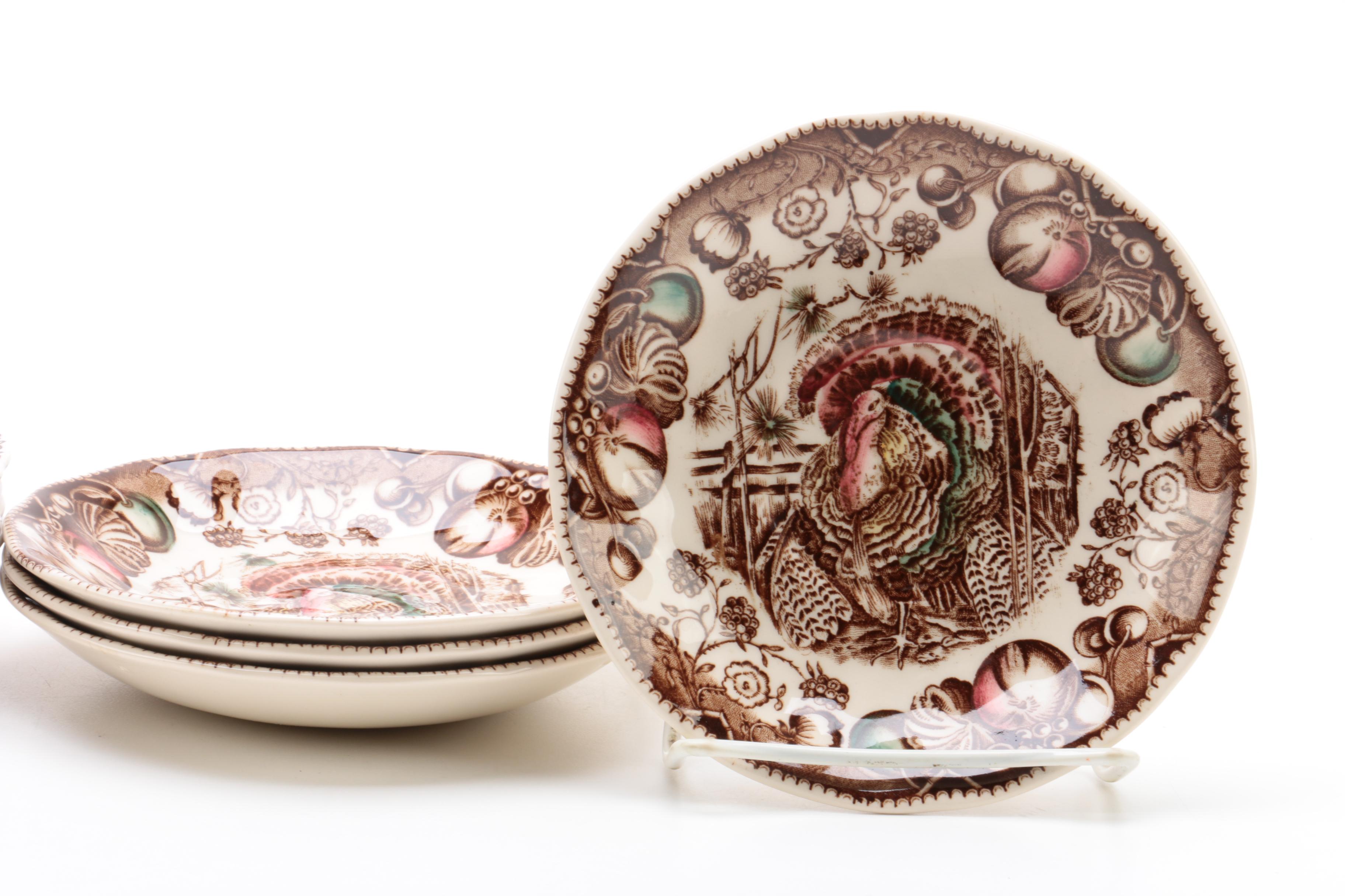 Vintage Johnson Bros "His Majesty" and "Wild Turkeys" Dinnerware 1951-83