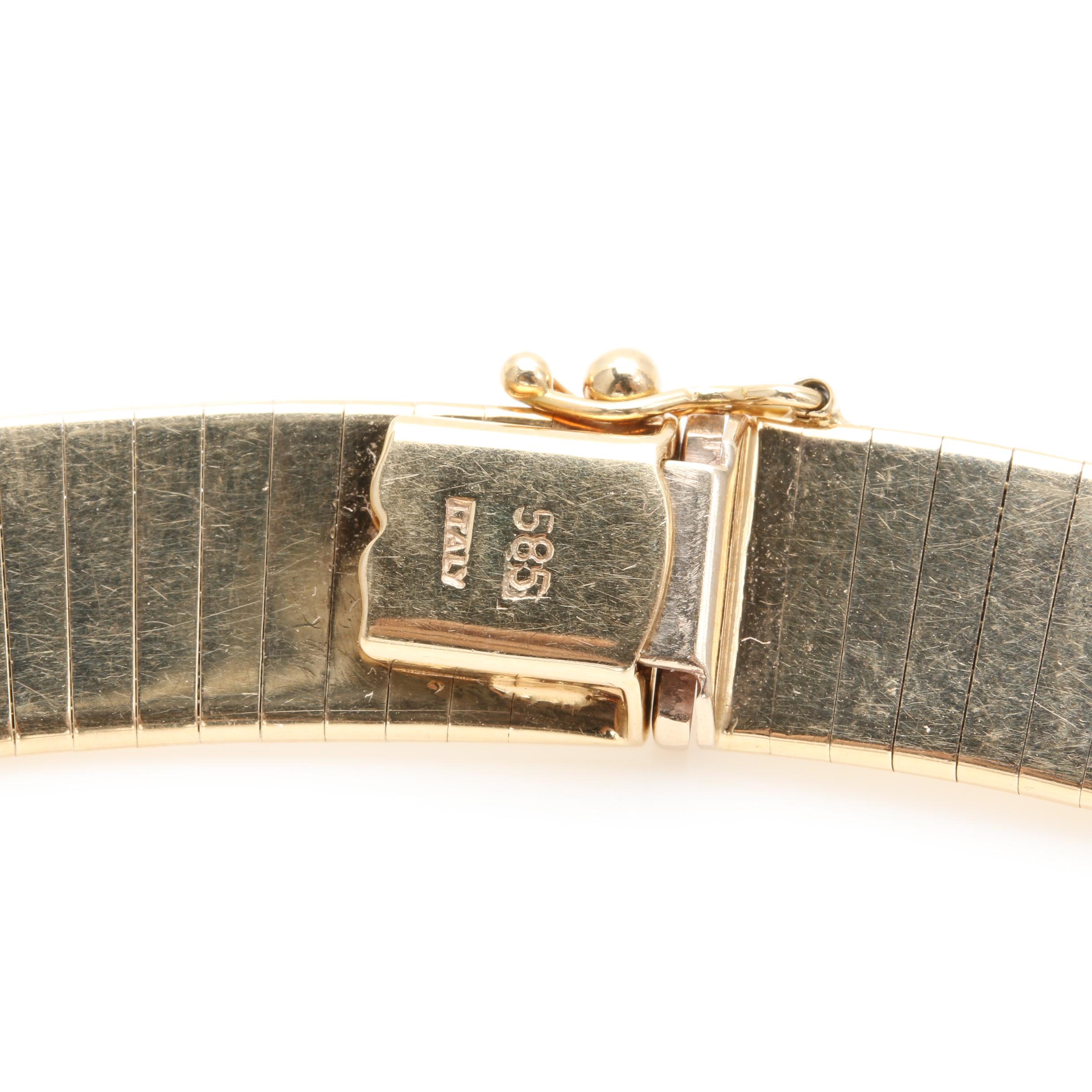 14K Yellow Gold Omega Chain Necklace