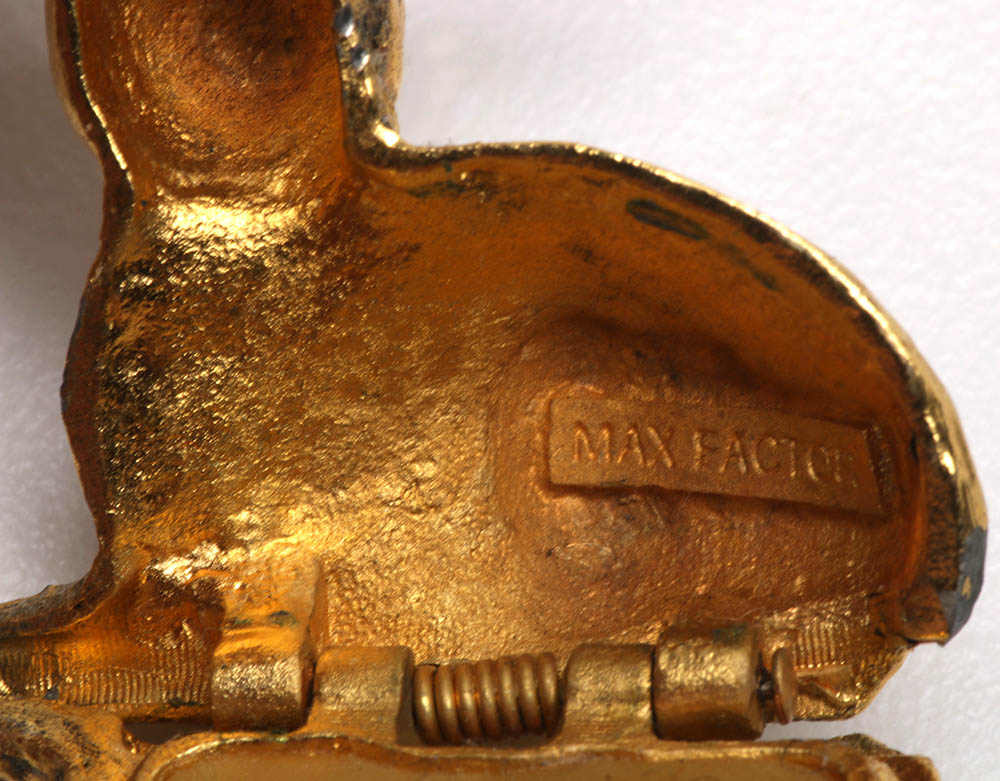 Corday and Max Factor Solid Perfume Figures and Brass Home Accessories