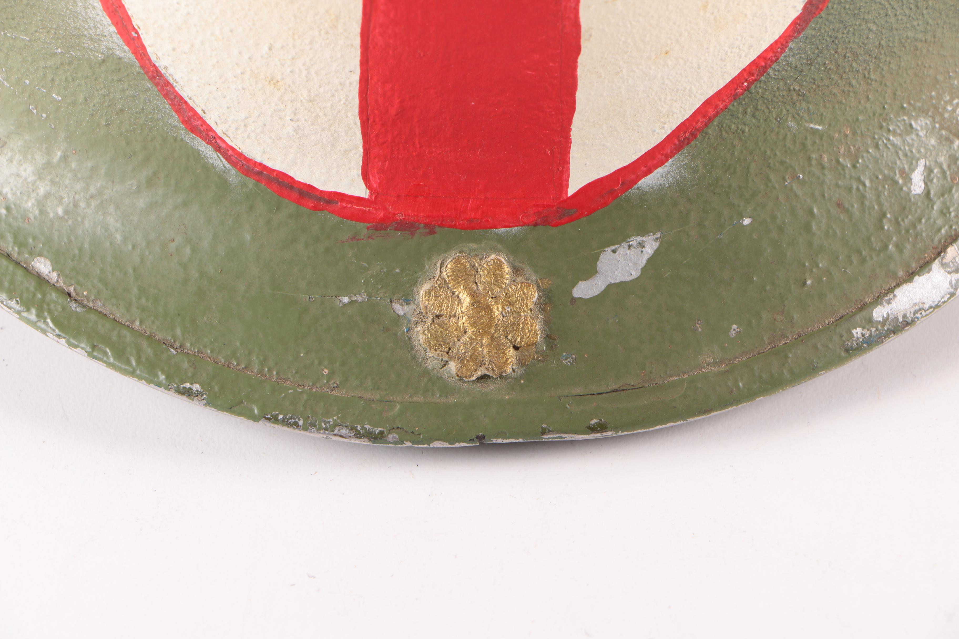 M1 Steel Medic Helmet with Liner with Major's Rank Insignia