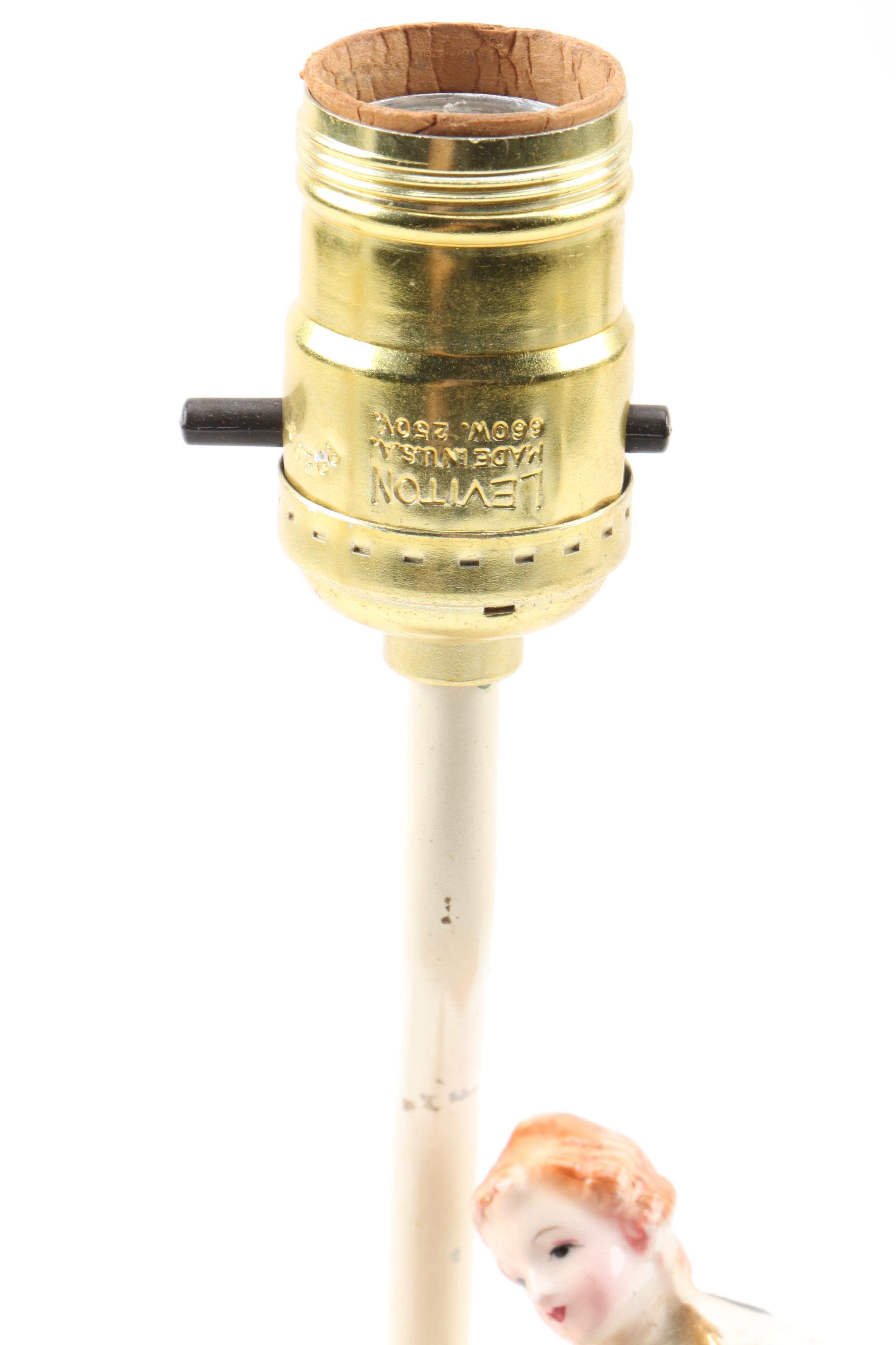 Vintage Hand Painted Figural Table Lamps