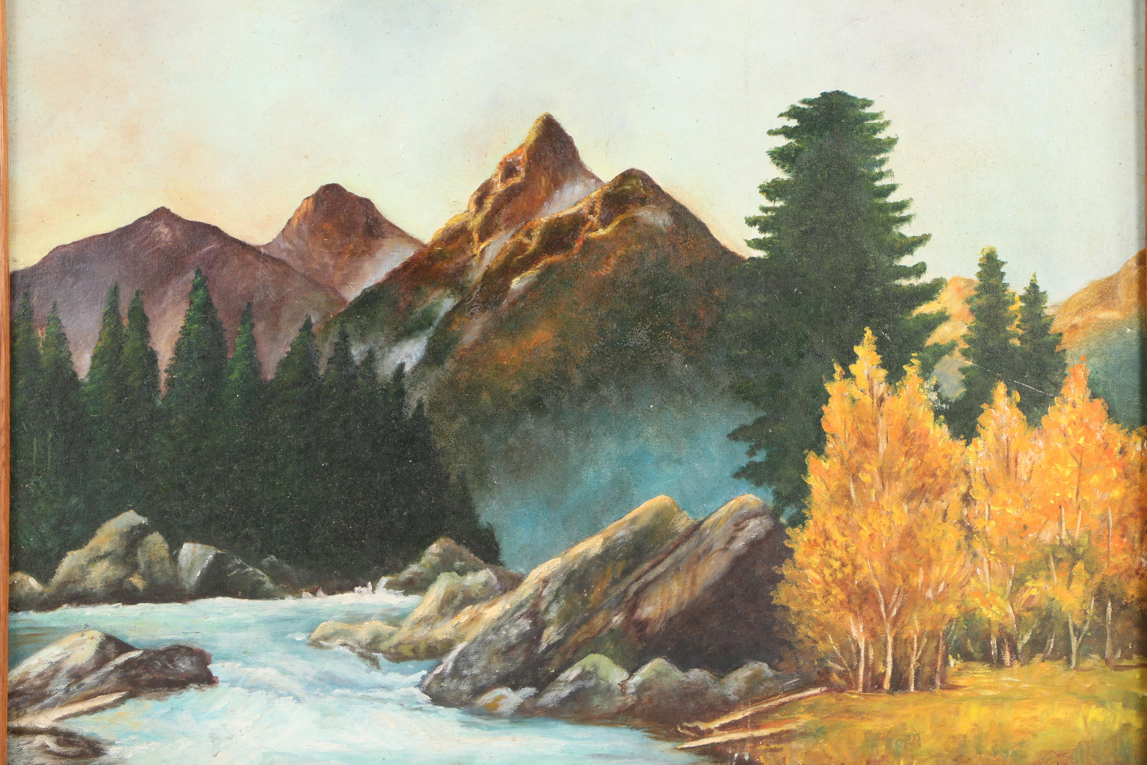 L. Swan Oil Landscape Painting