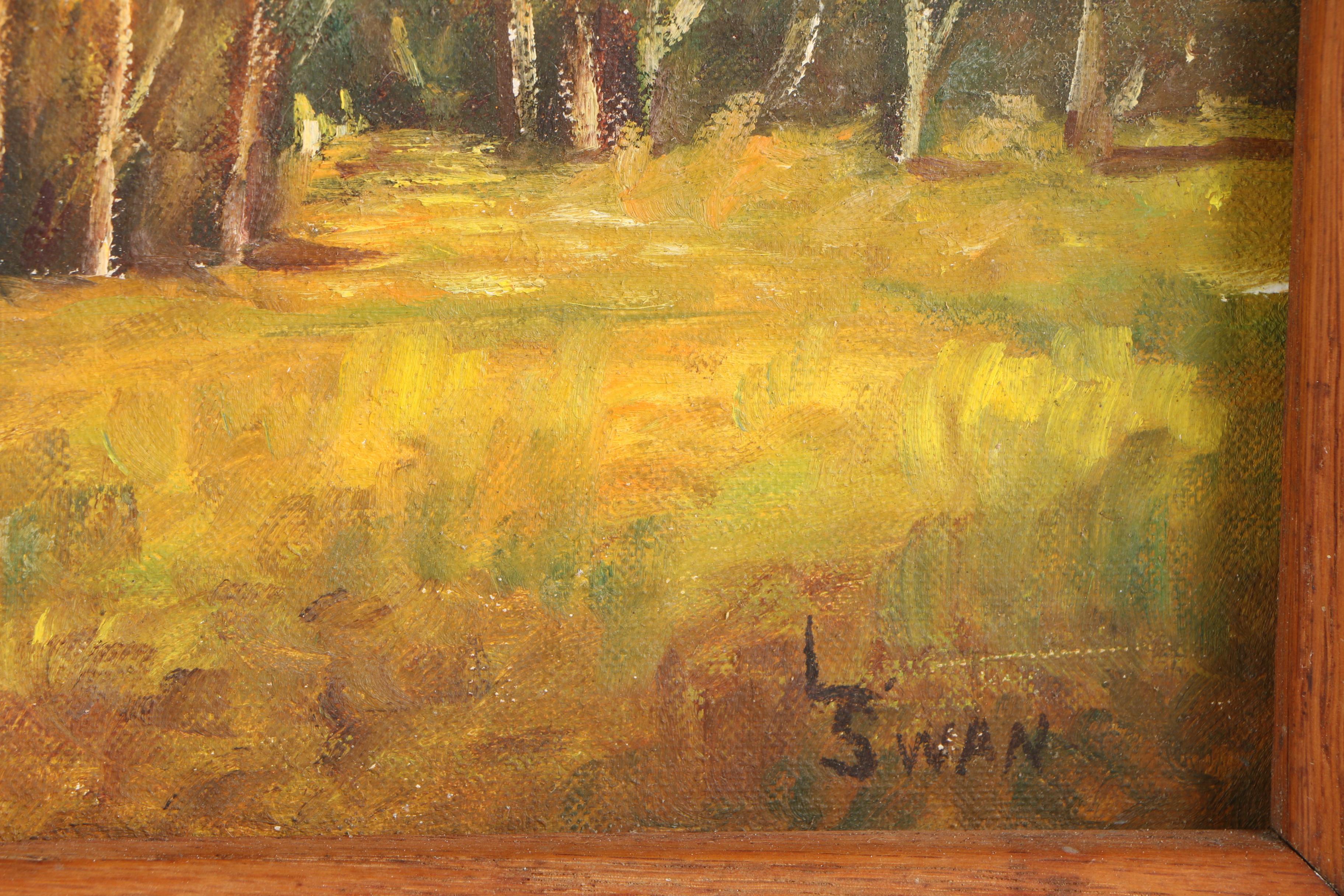 L. Swan Oil Landscape Painting